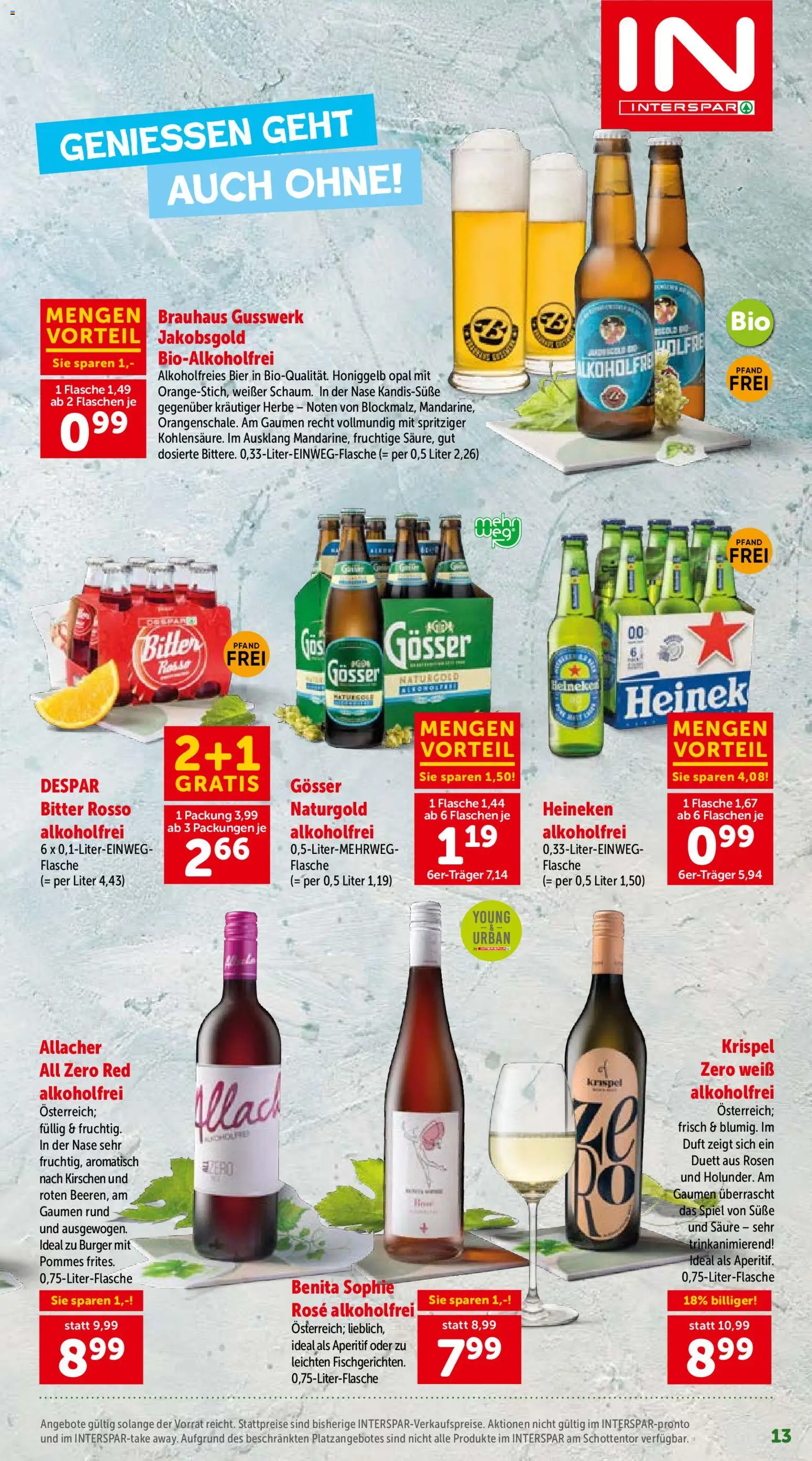 Interspar Bewusst Geniessen - Österreich  gültig ab 15.01.2026 | Seite: 13 | Produkte: Spiel, Duft, Bier