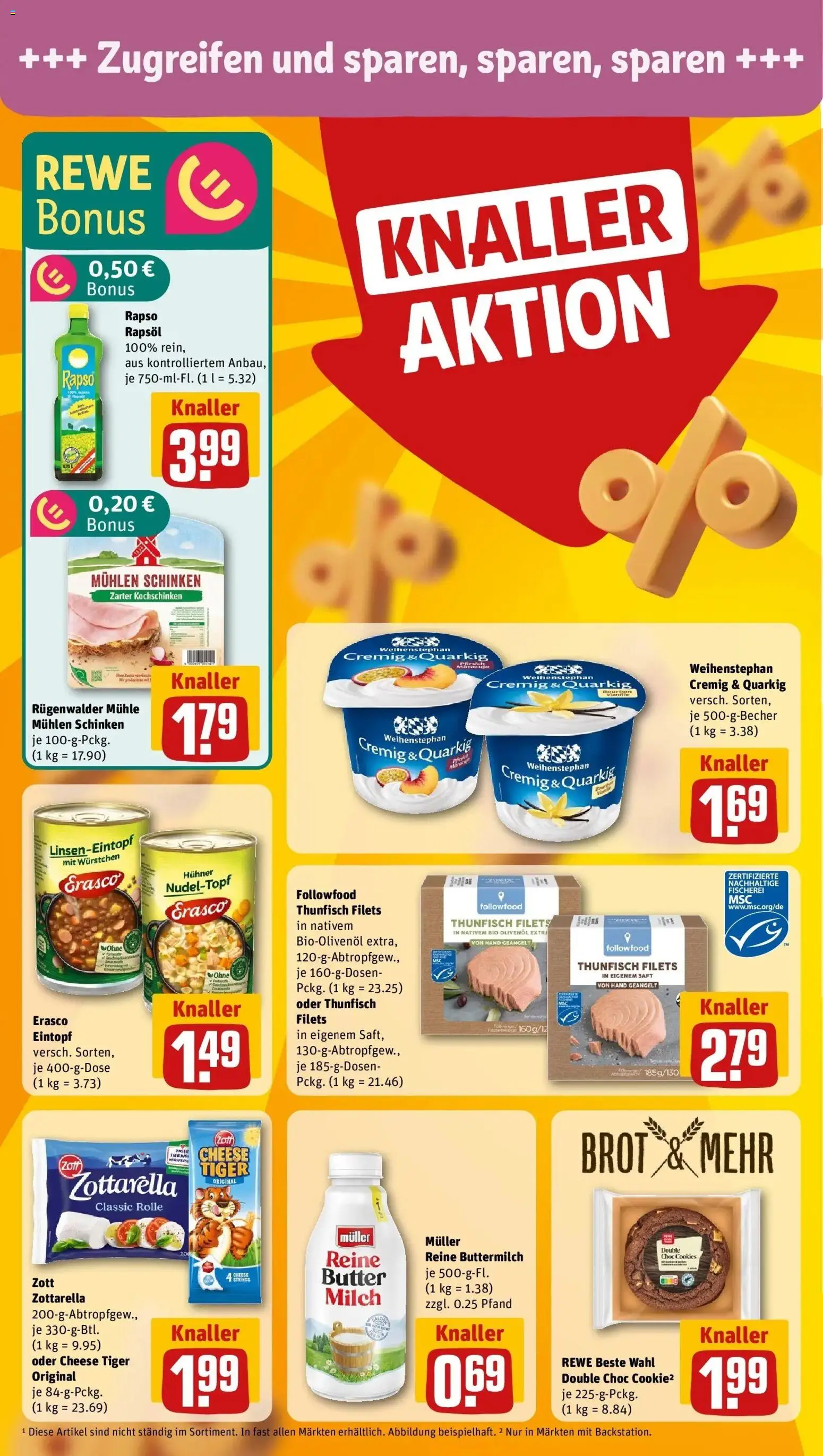 Rewe Prospekt Mannheim	 – gültig ab 15.03.2026 | Seite: 6 | Produkte: Thunfisch, Olivenol, Brot, Rapso rapsol