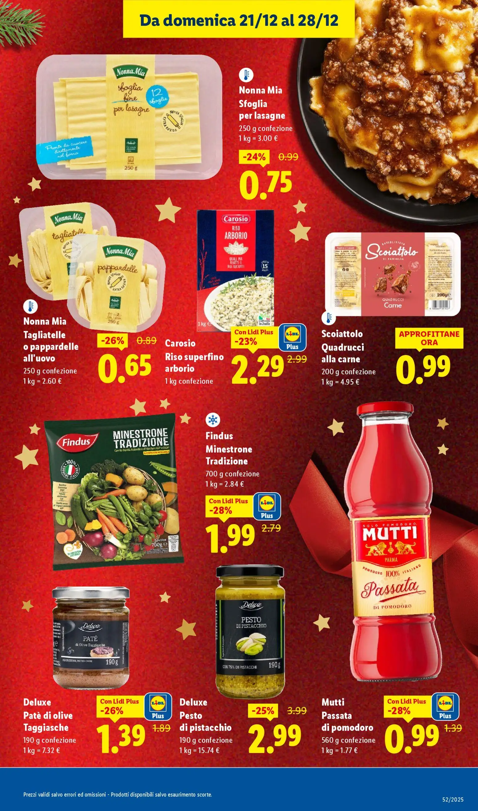 Volantino Lidl del 21.12.2025 | Pagina: 11 | Prodotti: Minestrone, Riso, Verdure, Mutti passata