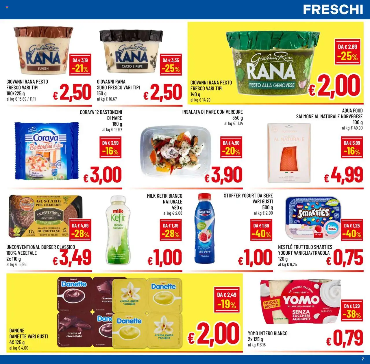Volantino A&O del 15.10.2025 | Pagina: 7 | Prodotti: Yogurt, Insalata, Verdure, Latte