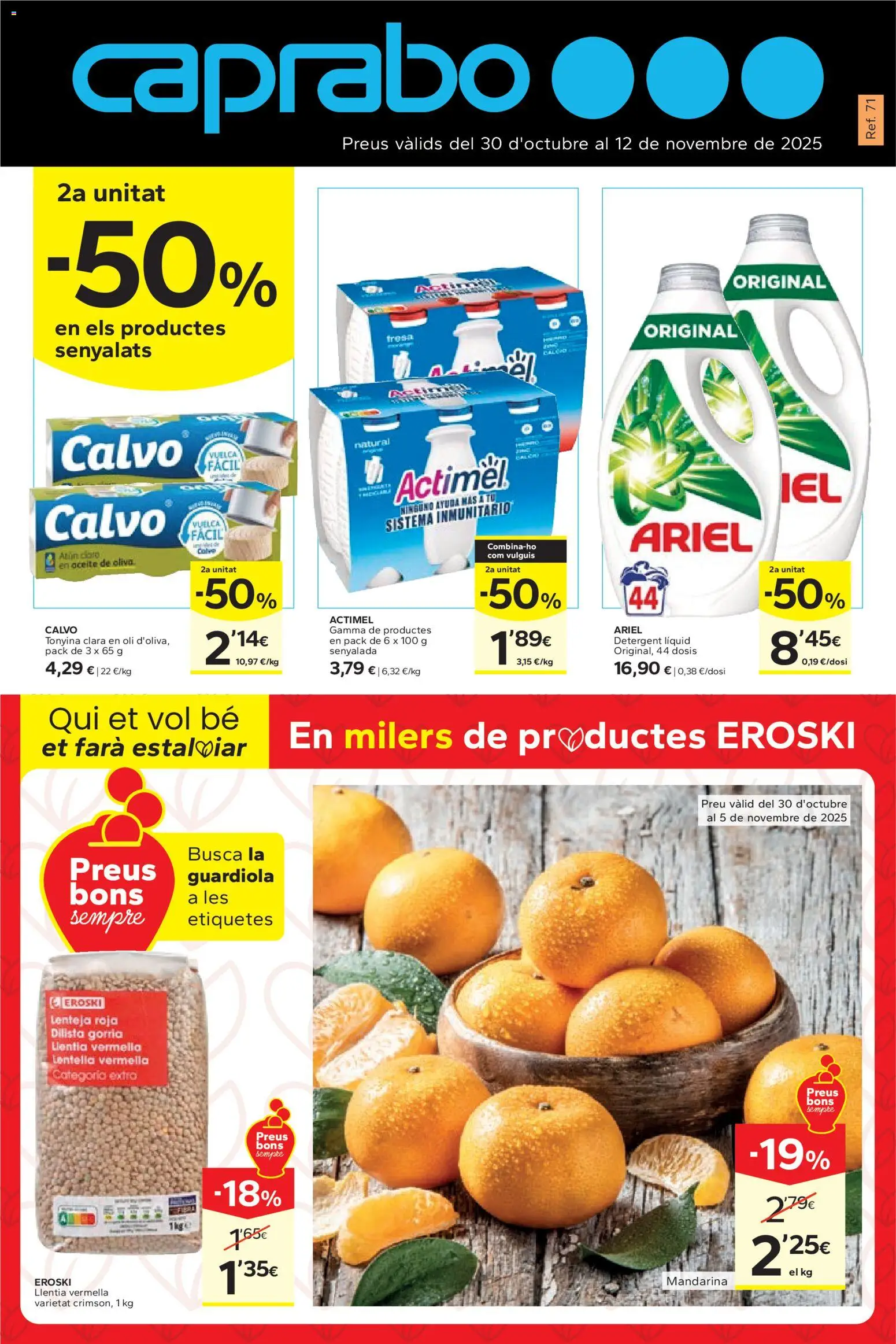 Caprabo folleto │ válido desde el 30.10.2025 | Página: 1 | Productos: Aceite, Aceite de oliva
