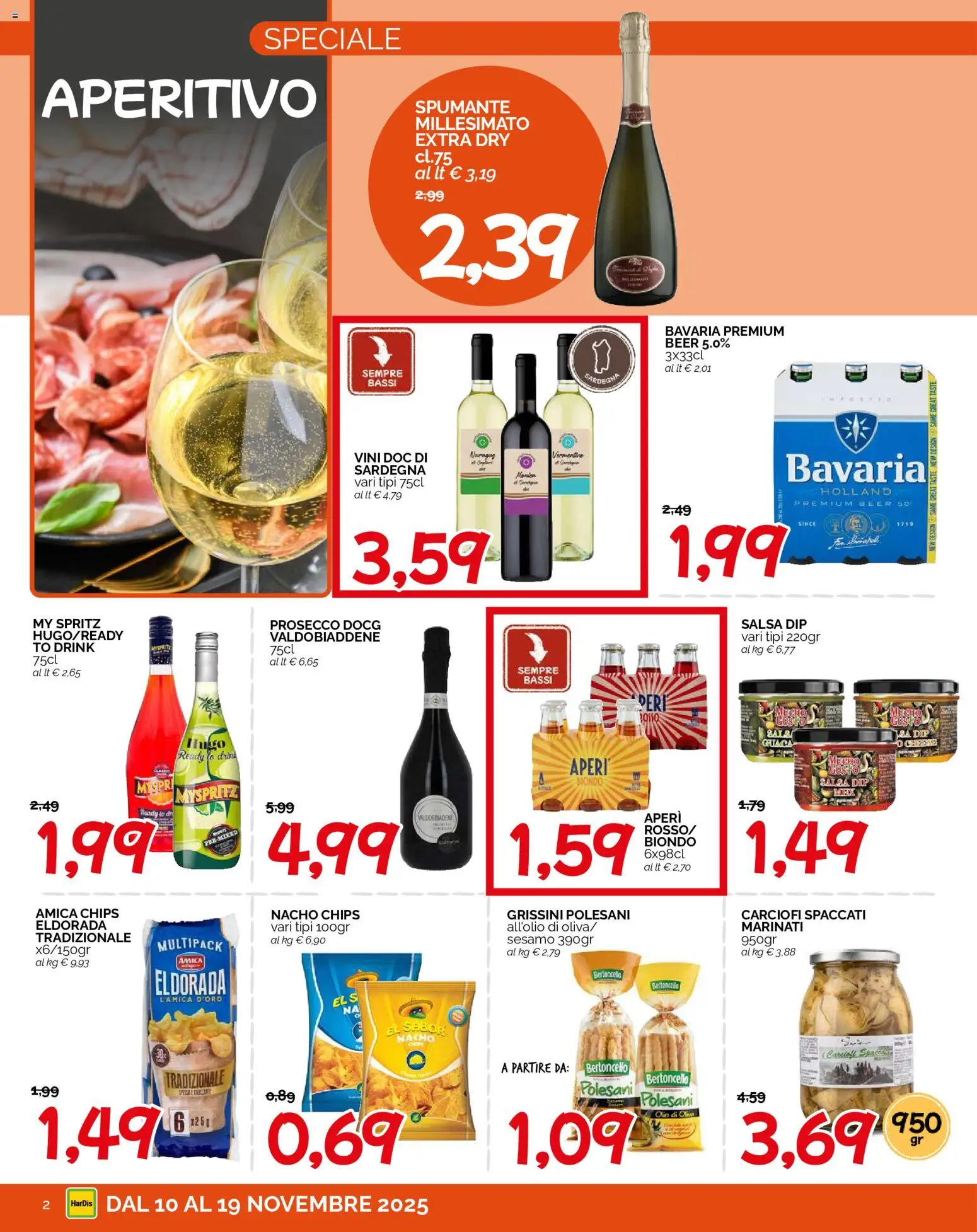 Volantino HarDis del 10.11.2025 | Pagina: 2 | Prodotti: Olio, Spumante, Aperitivo, Olio di Oliva