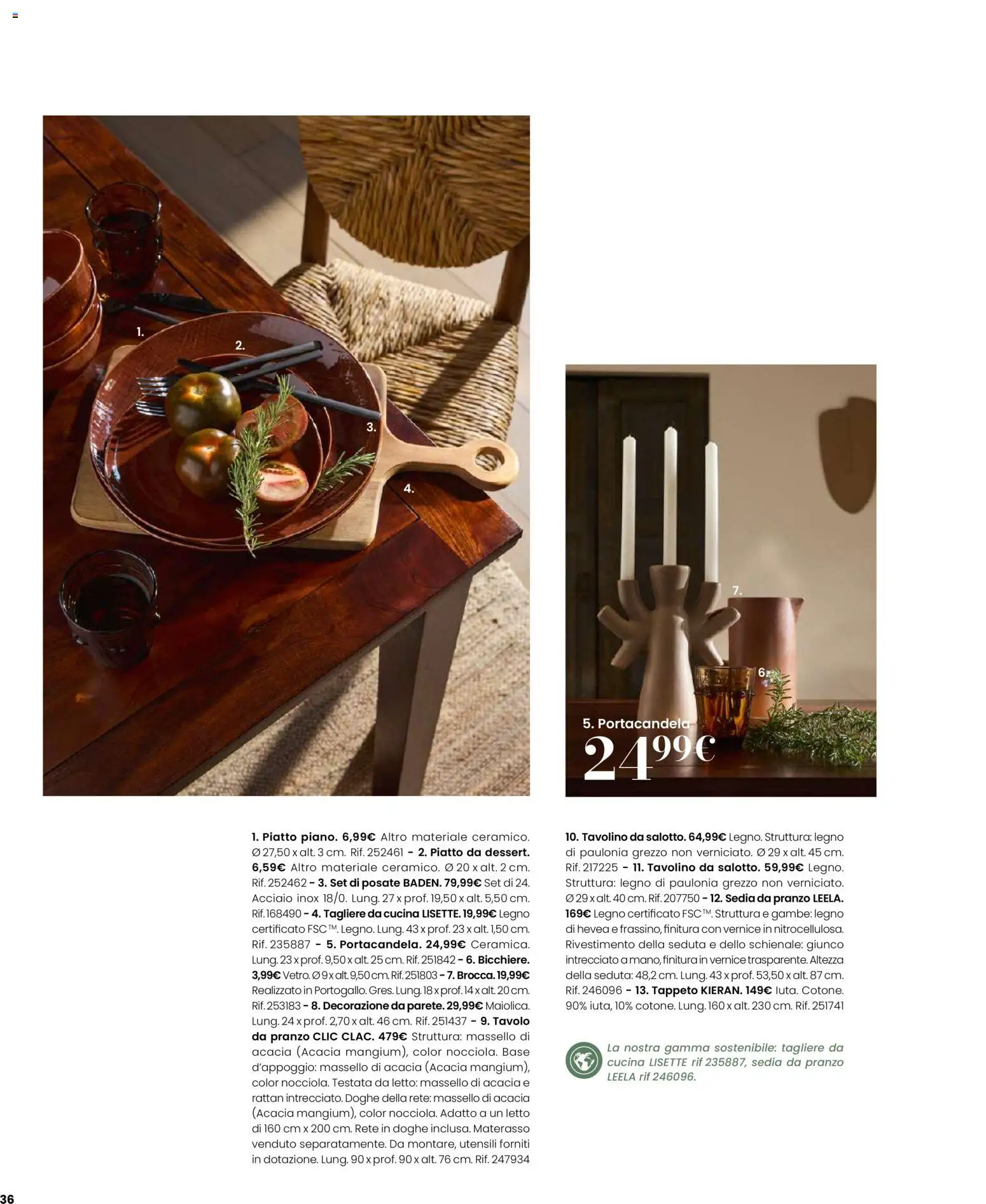 Volantino Maisons du Monde del 12.02.2026 | Pagina: 36 | Prodotti: Tavolino, Tagliere, Materasso, Sedia