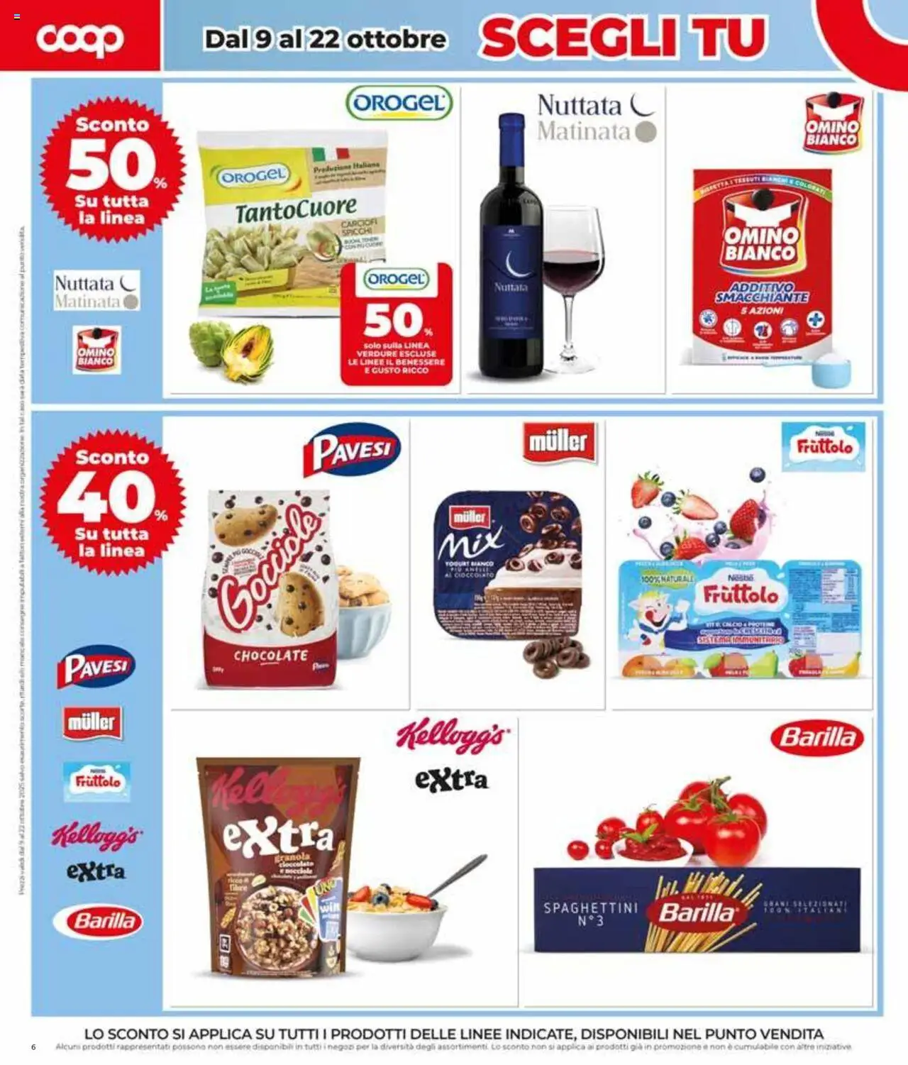 Volantino COOP del 02.10.2025 | Pagina: 6 | Prodotti: Cioccolato, Verdure, Carciofi