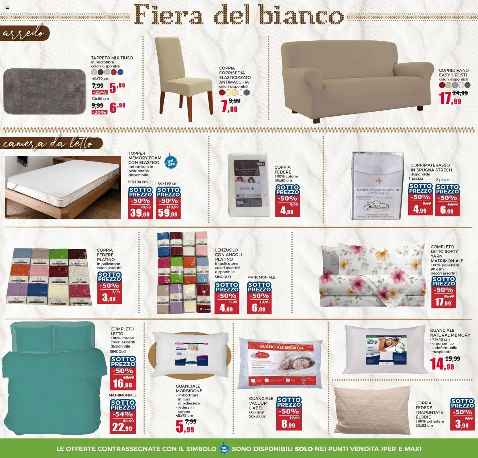 Volantino Happy Casa del 03.01.2026 | Pagina: 3 | Prodotti: Spugna, Copridivano, Tappeto, Copricuscino