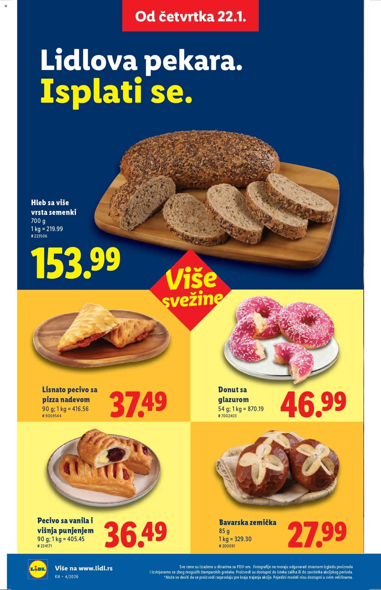 Lidl katalog - važi od 22.01.2026 | Strana: 16 | Proizvode: Višnja, Hleb, Pecivo