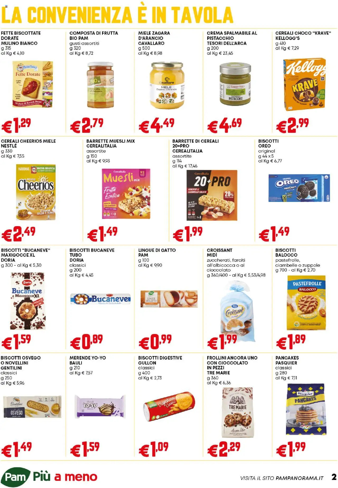 Volantino PAM del 21.08.2025 | Pagina: 2 | Prodotti: Cereali, Tubo, Arachidi, Miele