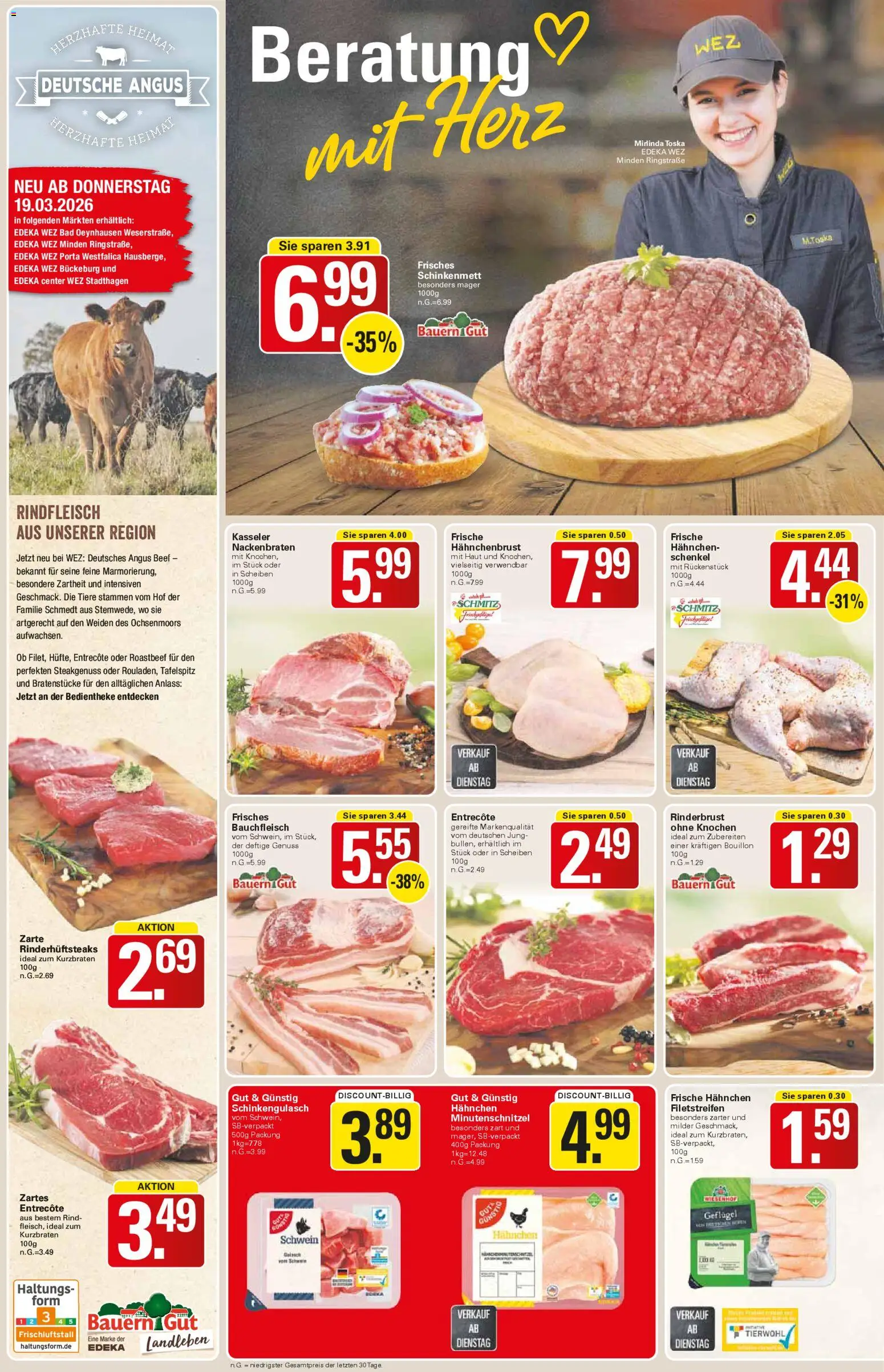 WEZ Prospekt 	 – gültig ab 16.03.2026 | Seite: 6 | Produkte: Tafelspitz, Bad, Entrecote, Roastbeef
