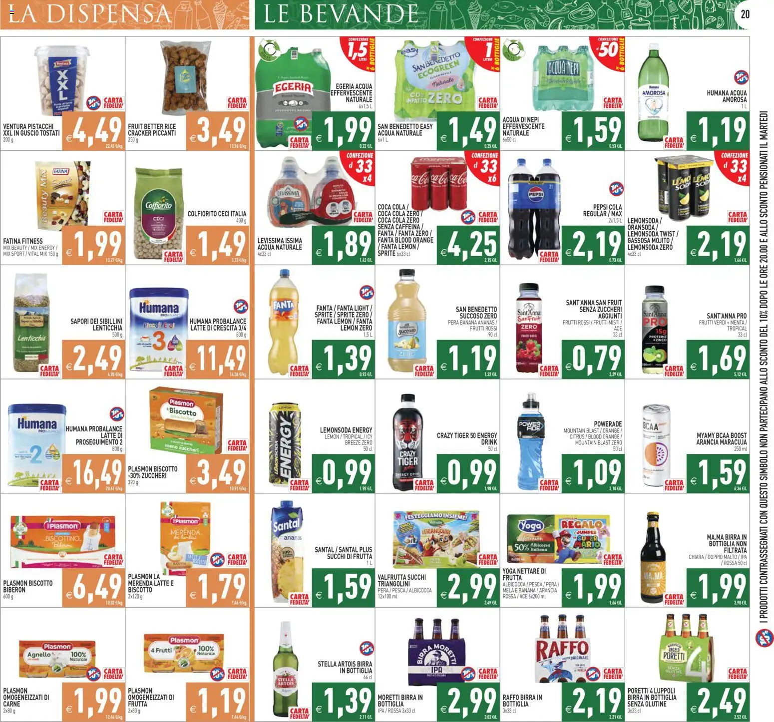 Volantino PIM Supermercati del 06.03.2026 | Pagina: 20 | Prodotti: Frutta, Pesca, Acqua naturale, Biberon