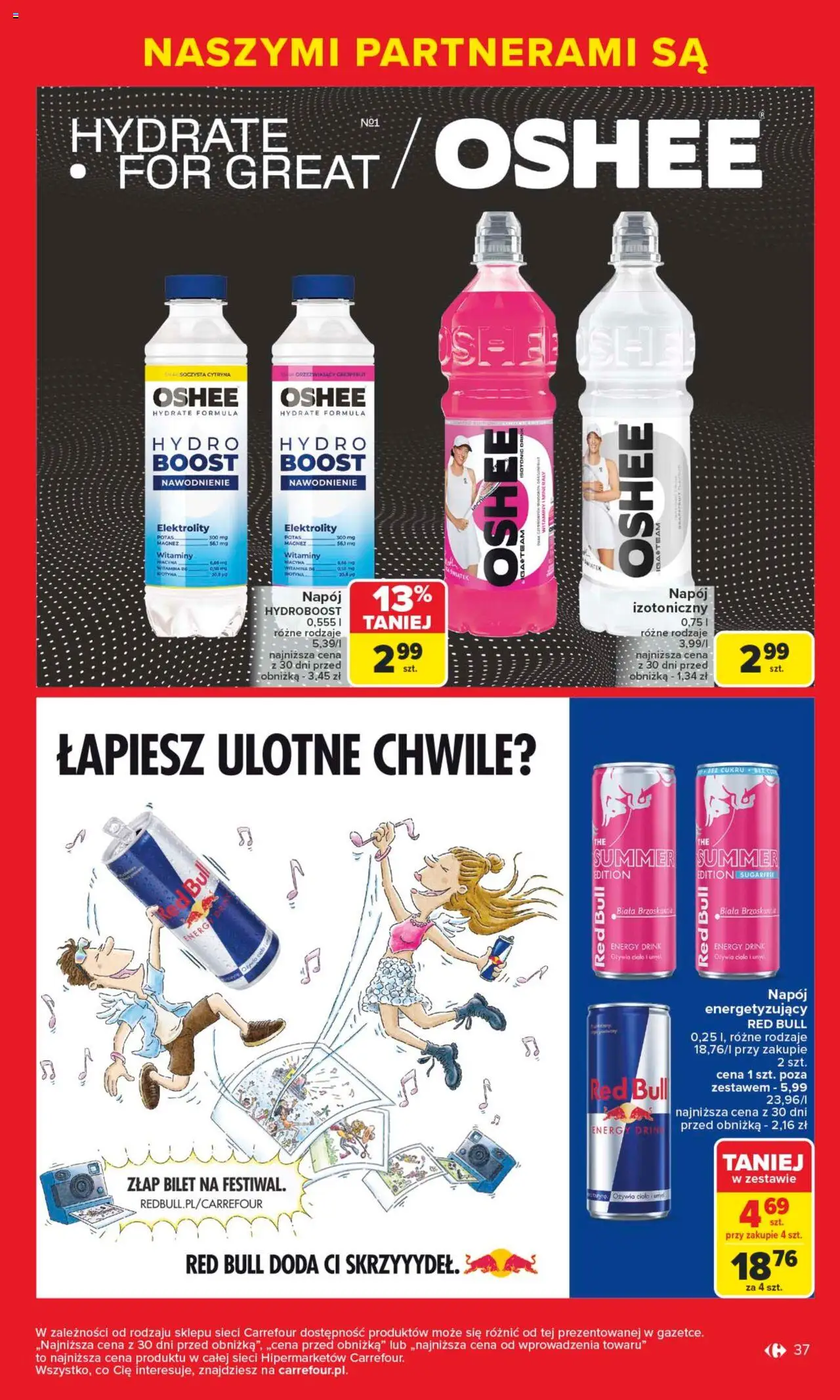 Carrefour Gazetka - Markowe okazje czekają od 09.06.2025 | Strona: 37 | Produkty: Cytryna, Brzoskwinia, Red bull, Grejpfrut