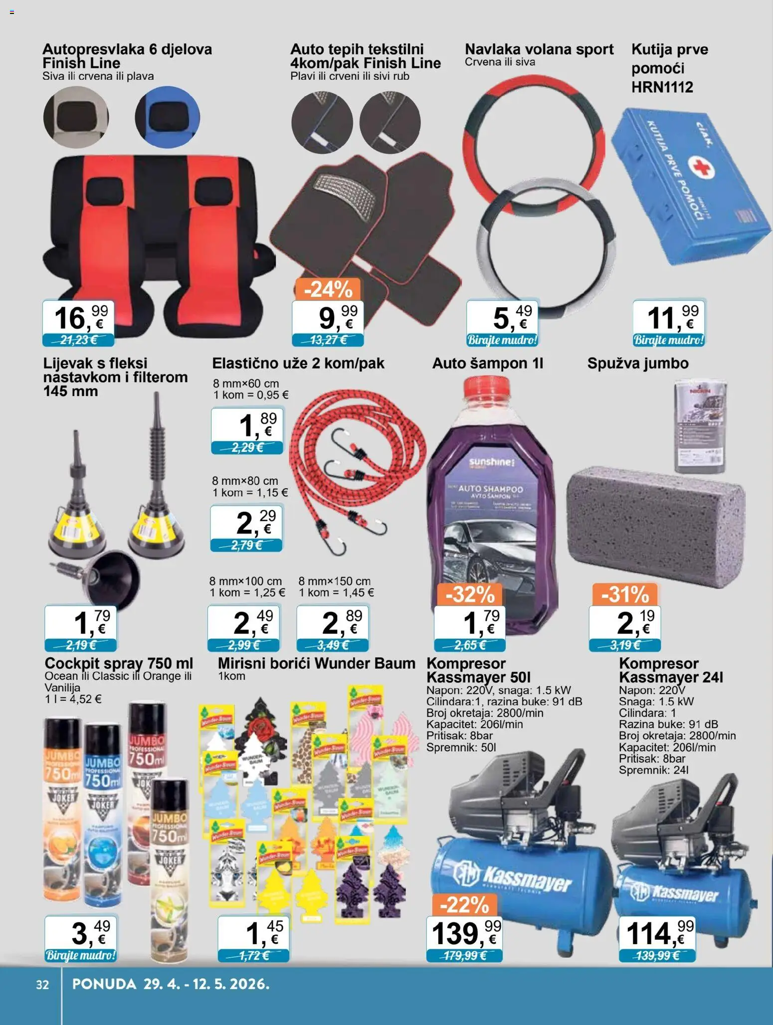 KTC katalog | vrijedi od 29.04.2026 | Stranica: 29 | Proizvodi: Kutija, Šampon, Kompresor, Finish