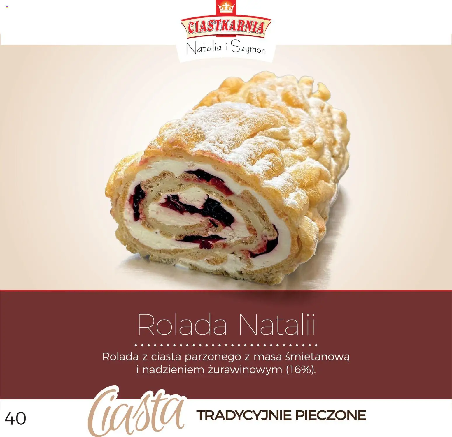 Topaz Gazetka - Ciasta  od 01.12.2025 | Strona: 40 | Produkty: Rolada