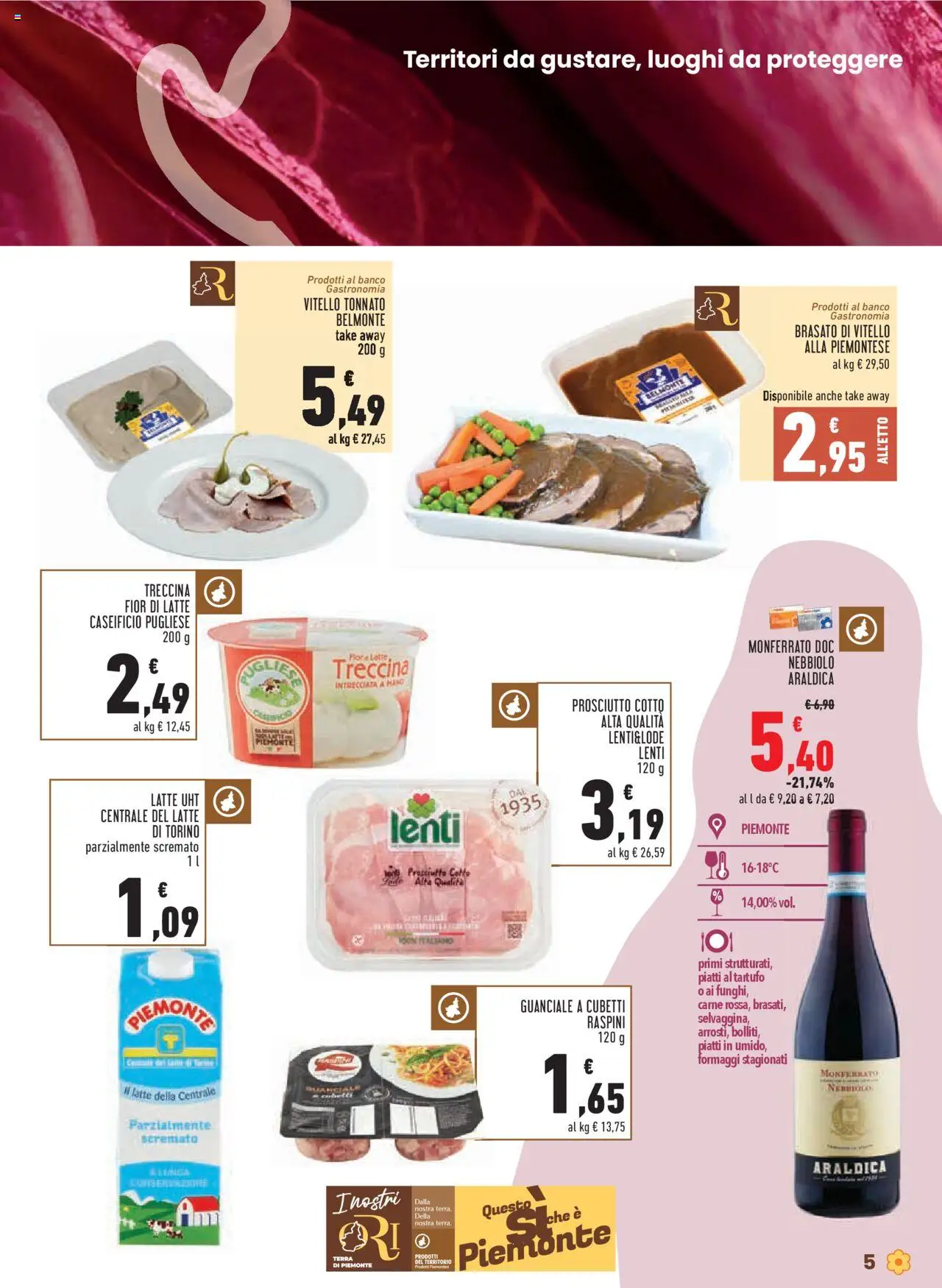 Volantino Conad del 09.10.2025 | Pagina: 5 | Prodotti: Prosciutto, Vitello, Guanciale, Terra