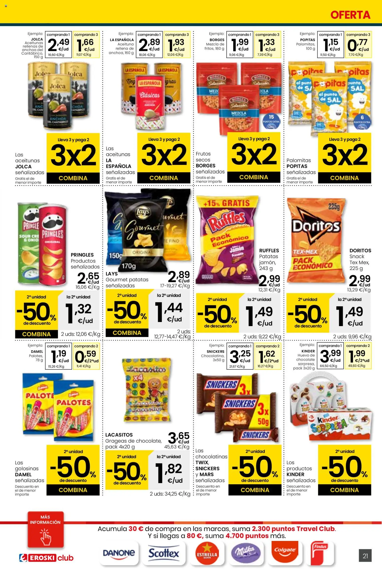 Eroski - Viste tu cesta de primavera Center │ válido desde el 12.03.2026 | Página: 21 | Productos: Chocolatinas, Chocolate, Jamón, Anchoa