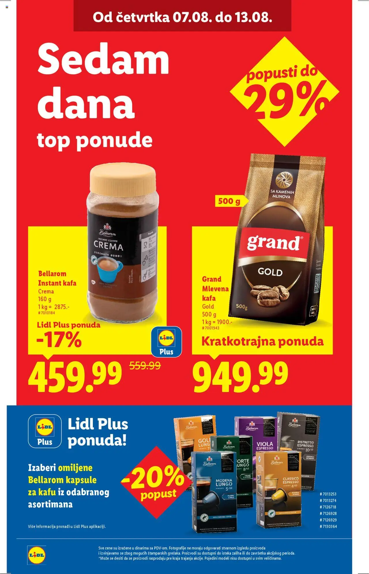 Lidl katalog - važi od 07.08.2025 | Strana: 20 | Proizvode: Kapsule, Instant kafa, Kapsule za kafu, Kafa