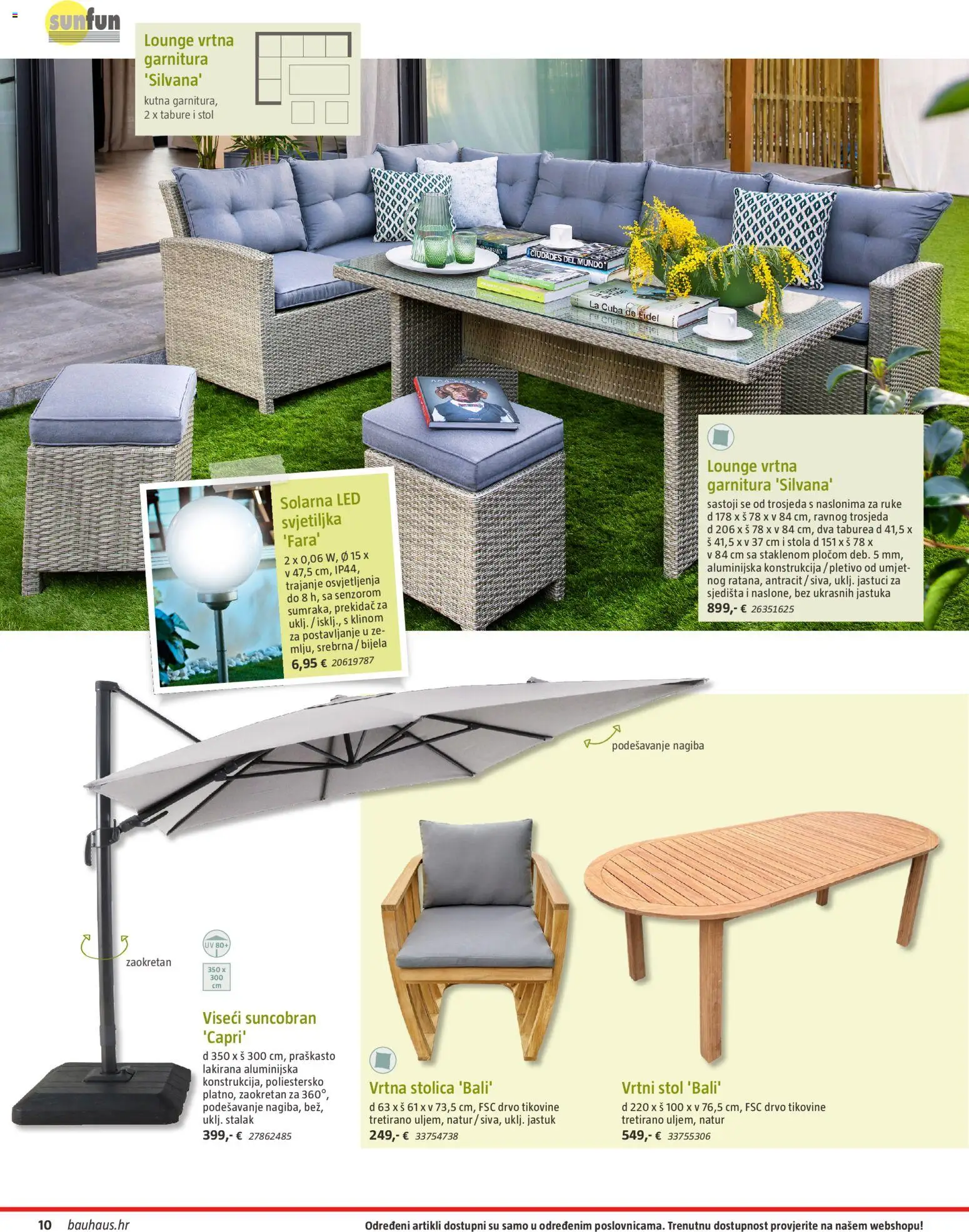 Bauhaus katalog | vrijedi od 23.03.2026 | Stranica: 10 | Proizvodi: Stol, Svjetiljka, Suncobran, Tabure