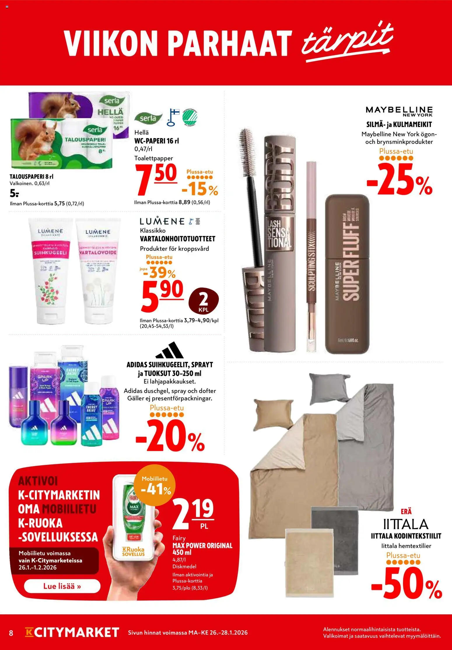 K-Citymarket tarjoukset – voimassa 26.01.2026 alkaen | Sivu: 8 | Tuotteet: Hella