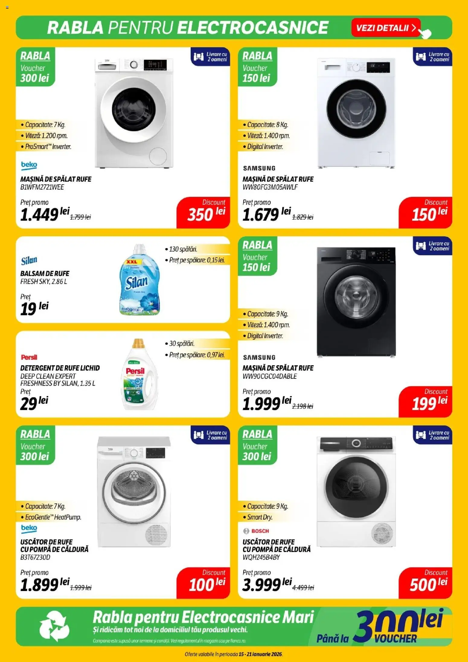 Noul catalog Flanco – valabil de la 15.01.2026 | Pagină: 14 | Produse: Pomelo, Mașină De Spălat, Uscător, Detergent