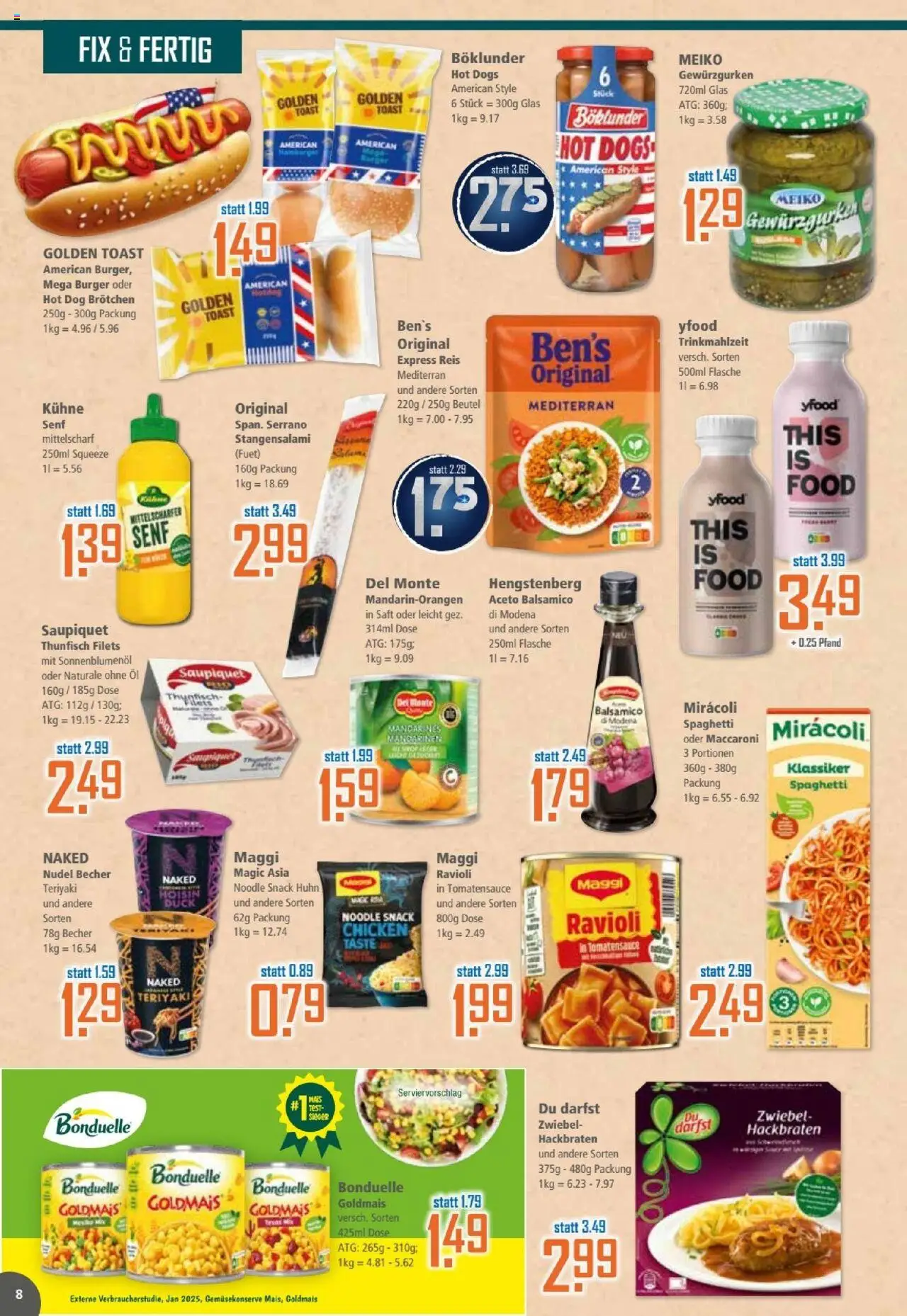 Klaas & Kock Prospekt - gültig ab dem 30.06.2025 | Seite: 8 | Produkte: Maggi, Öl, Balsamico, Mandarinen