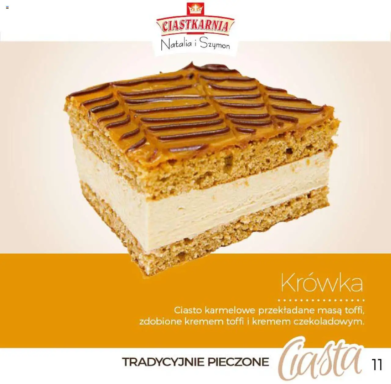 Topaz Gazetka - Ciast od 04.06.2025 | Strona: 11 | Produkty: Ciasto karmelowe, Ciasto, Krowka