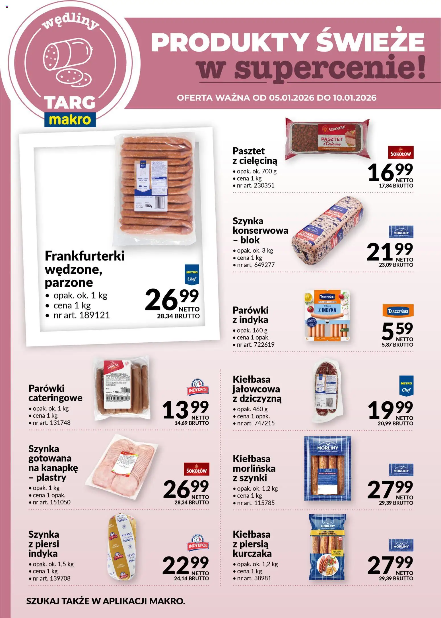 Makro Gazetka - Oferta świeża w super cenach od 05.01.2026 | Strona: 3 | Produkty: Kiełbasa, Parówki, Parówki z indyka, Wędliny
