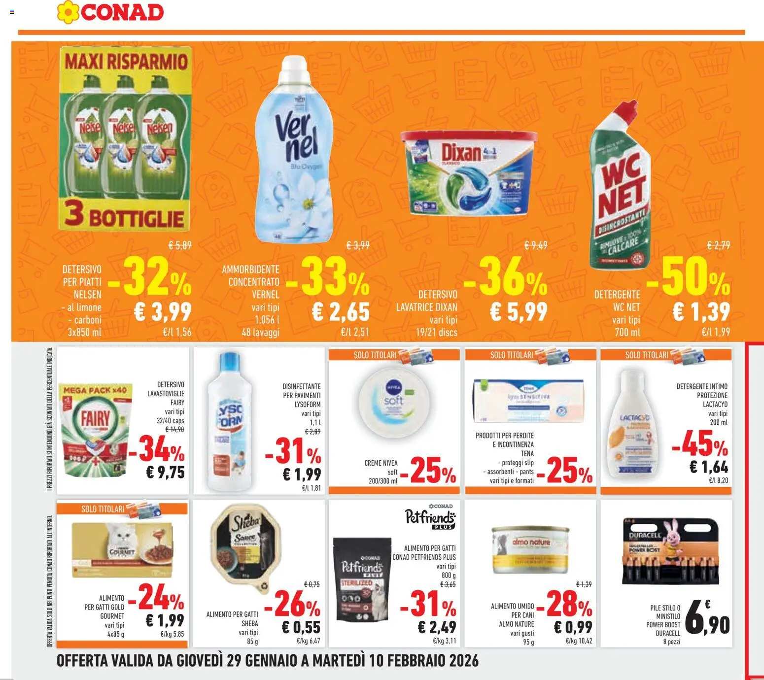 Volantino Conad del 29.01.2026 | Pagina: 22 | Prodotti: Detergente intimo, Detergente, Slip, Limone