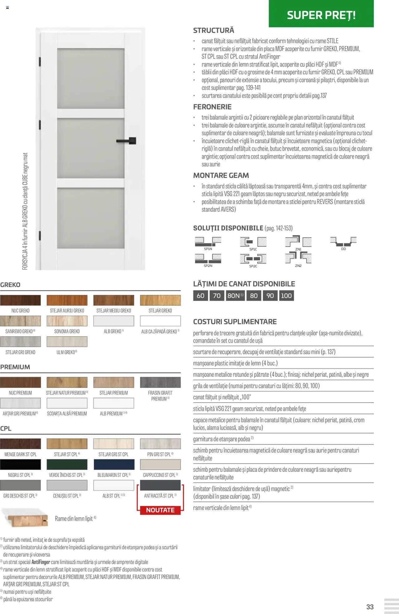 Noul catalog Proges – valabil de la 23.08.2024 | Pagină: 33 | Produse: Ușă