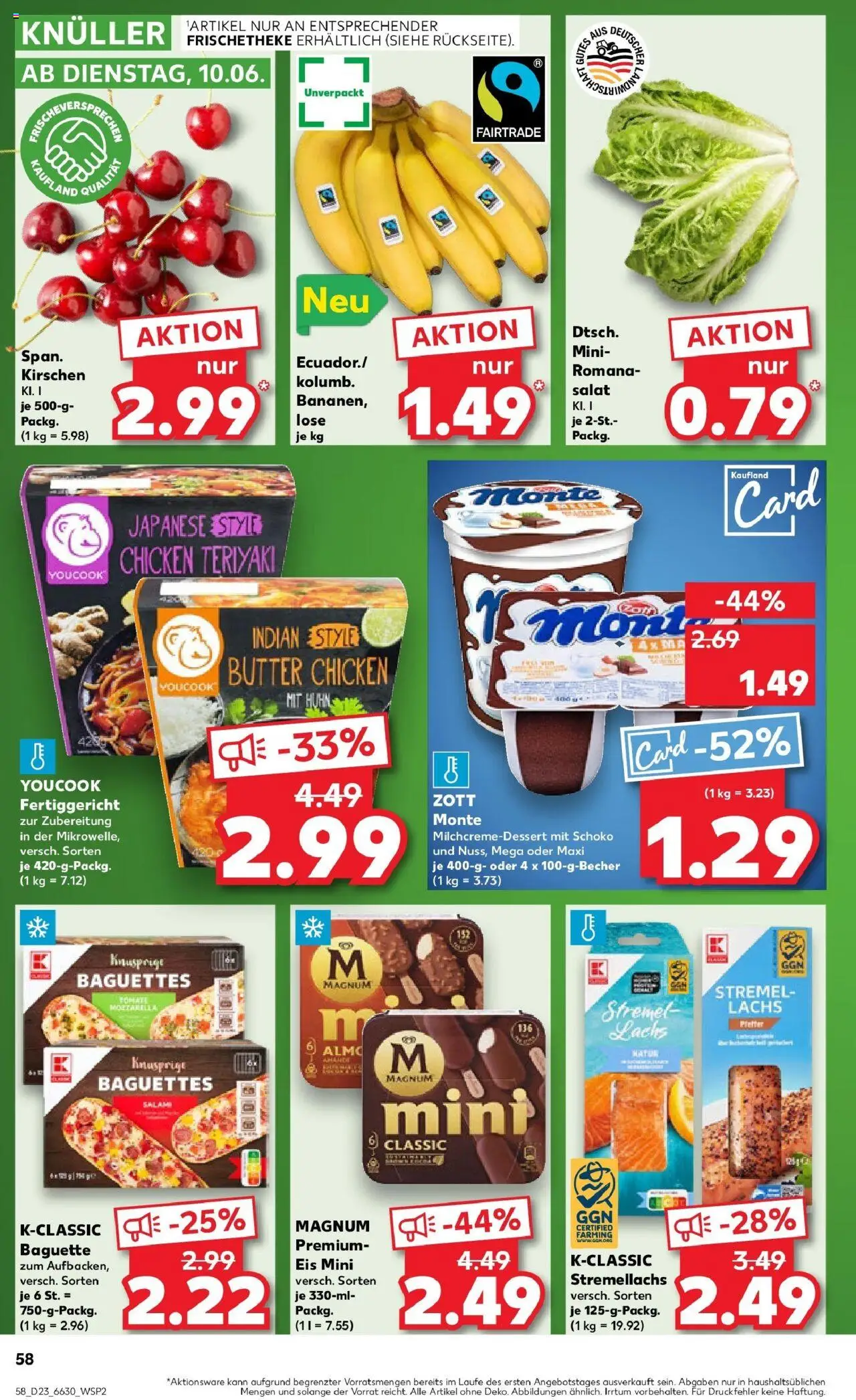 Kaufland prospekt Gummersbach	 - gültig ab dem 09.06.2025 | Seite: 3 | Produkte: Mozzarella, Baguette, Eis, Salat