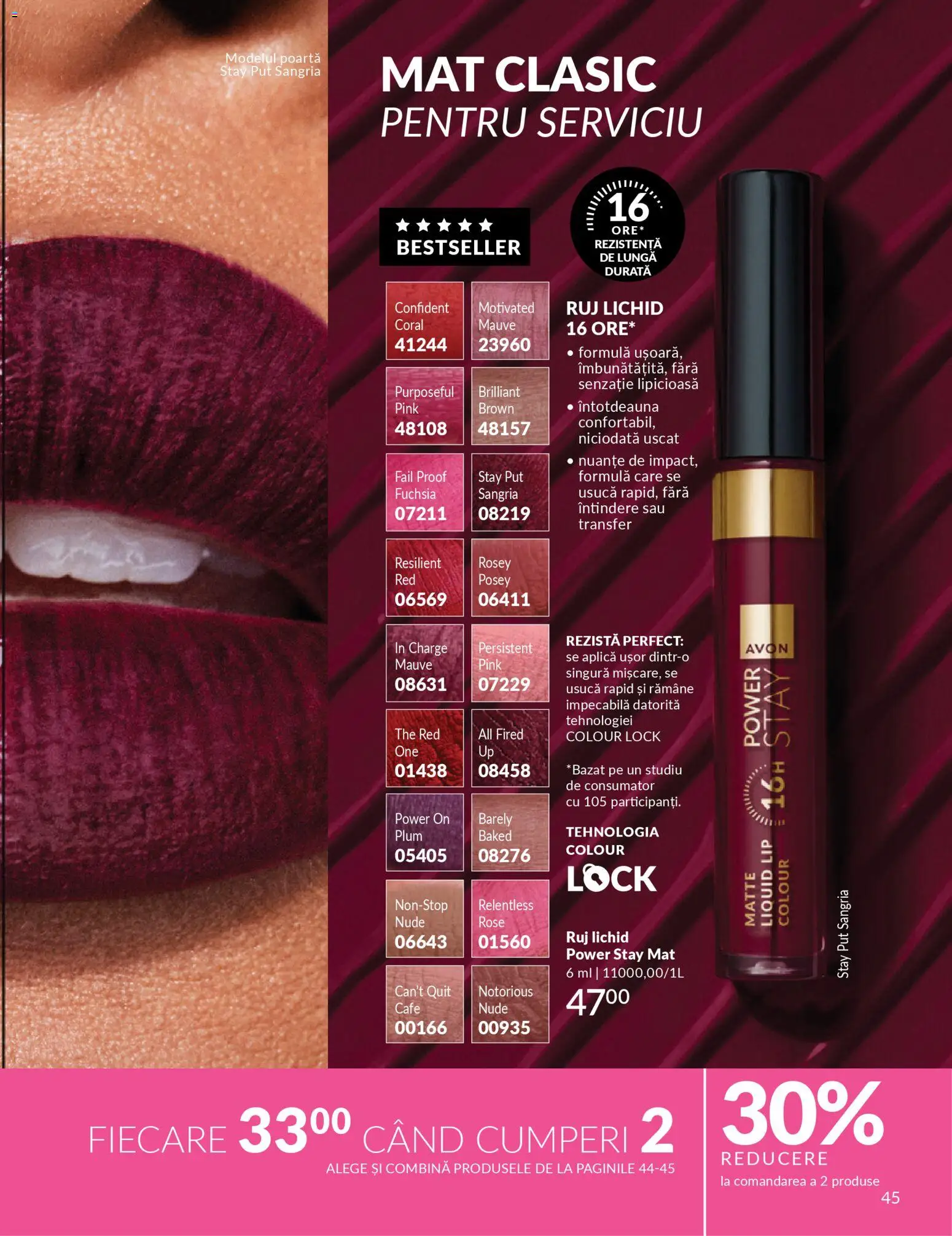 Noul catalog Avon – valabil de la 01.03.2026 | Pagină: 47 | Produse: Ruj