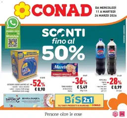 Anteprima del volantino Conad - Sconti fino al 50% valido a partire dal 11.03.2026