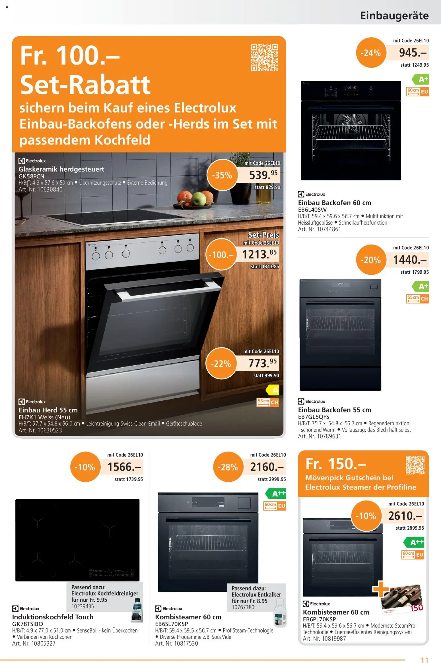 Fust aktionen – gültig ab 23.03.2026 | Seite: 11 | Produkte: Backofen, Kochfeld, Herd