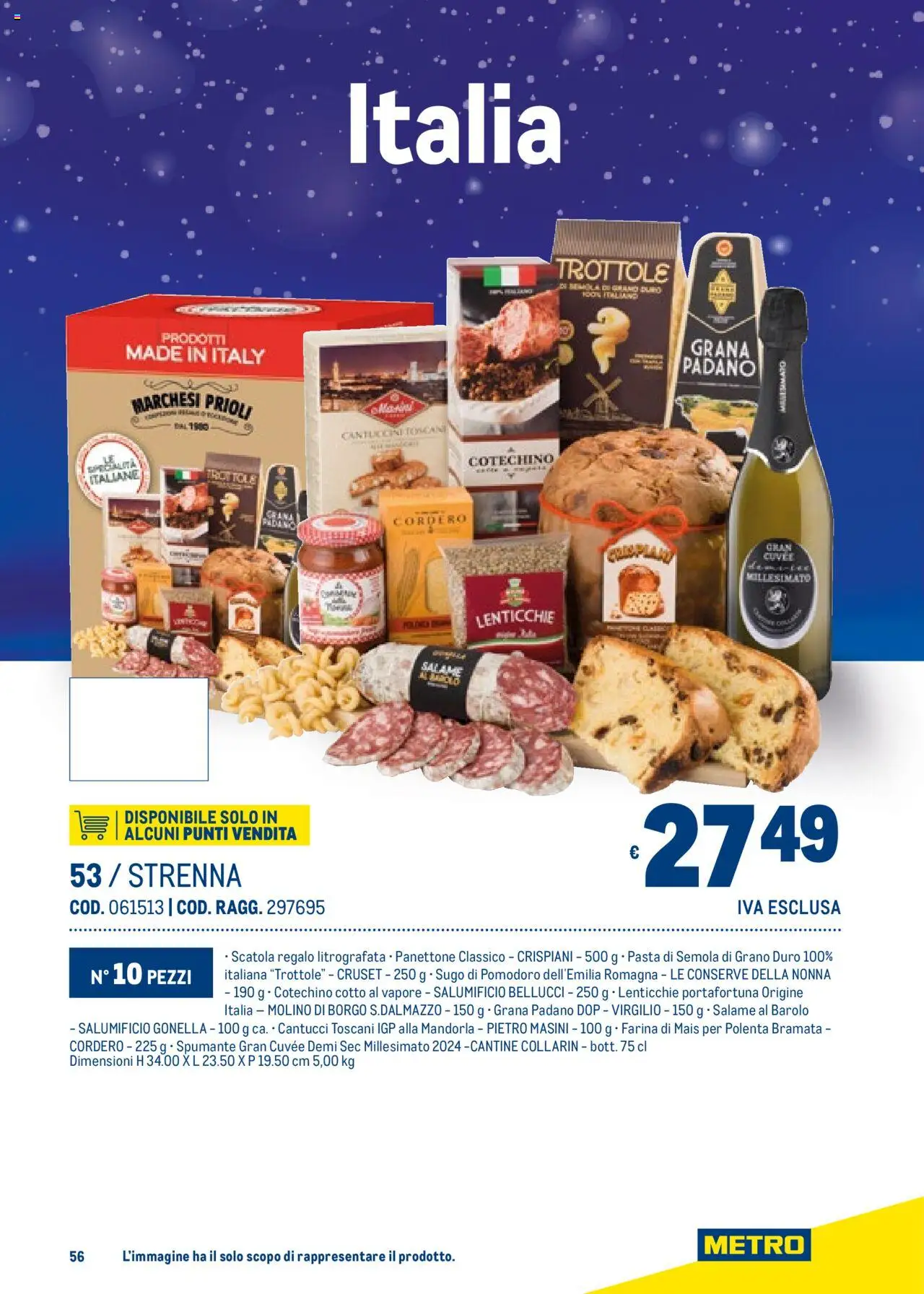 Volantino Metro del 06.11.2025 | Pagina: 56 | Prodotti: Lenticchie, Pasta, Panettone, Mais
