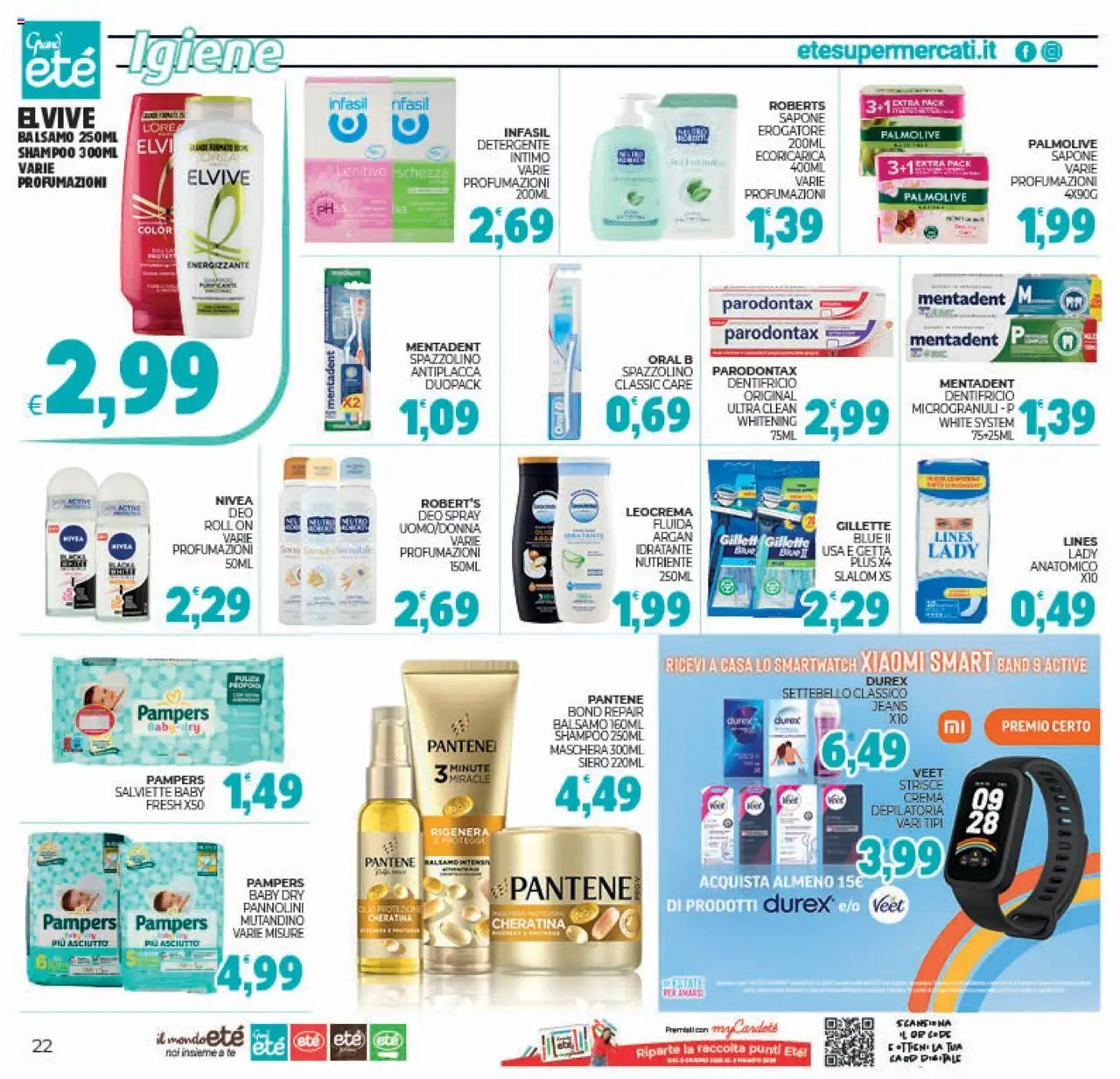 Volantino Eté del 19.08.2025 | Pagina: 22 | Prodotti: Shampoo, Pannolini, Jeans, Pampers