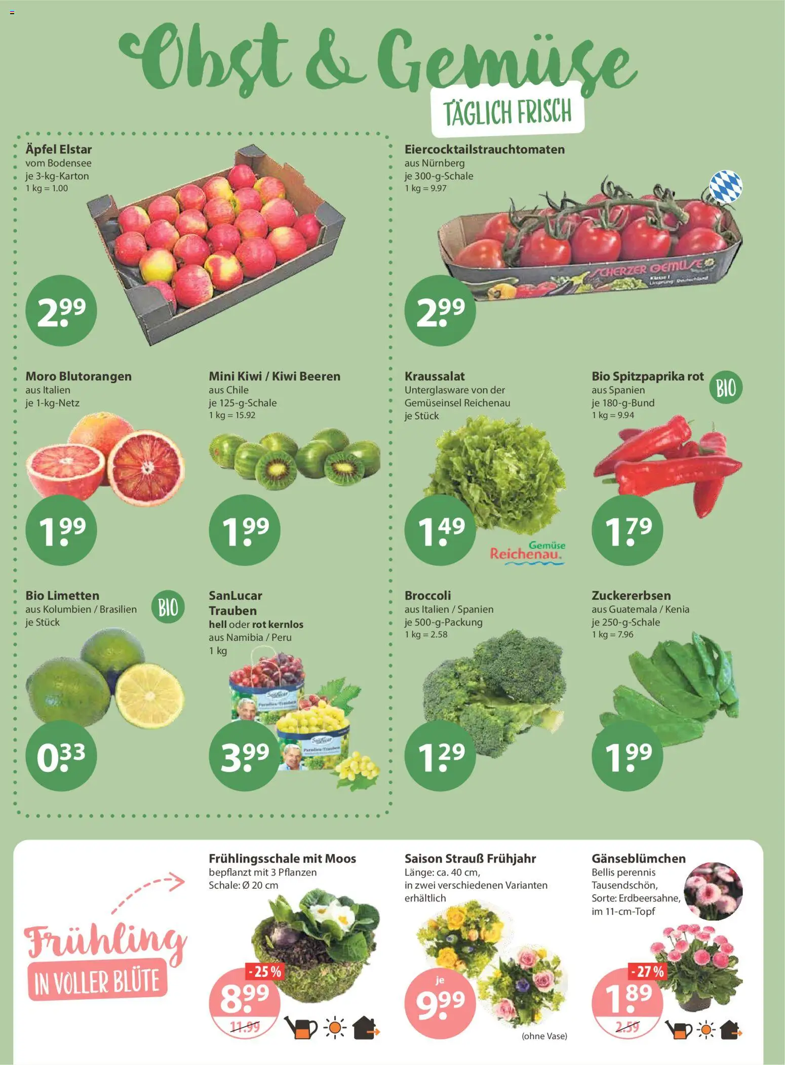 V-Markt - München – gültig ab 19.02.2026 | Seite: 4 | Produkte: Trauben, Vase, Äpfel, Kiwi