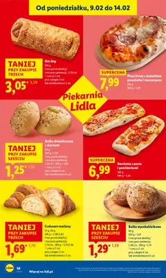 Pogląd oferty "Kiwi, 1 szt. Cena poza promocją: 1,99/szt. Limit: 2 szt. gratis na kupon. Szczegóły promocji dostępne w aplikacji Lidl Plus." - ważna od 12.02.2026 | Strona: 34