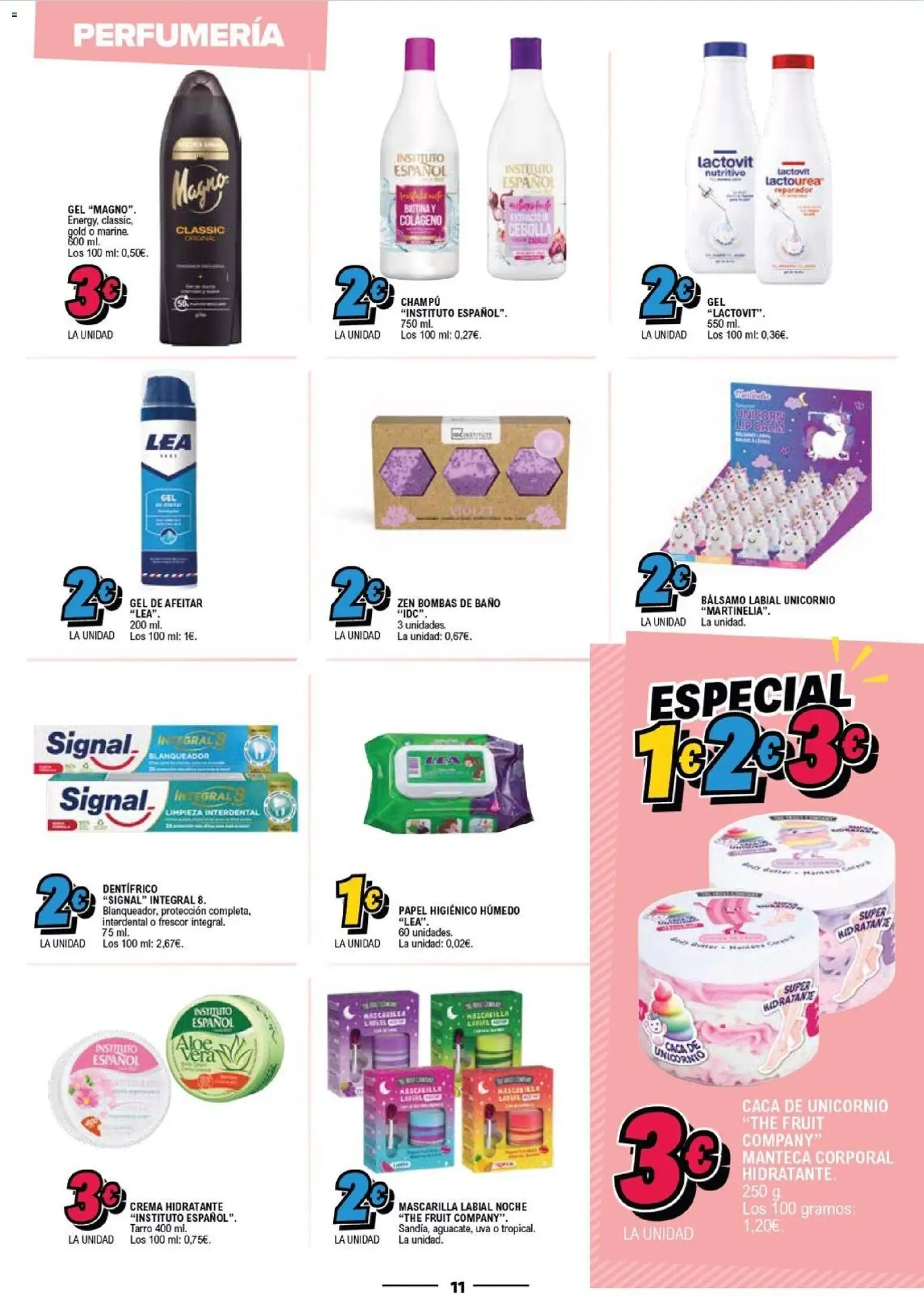 E.Leclerc folleto │ válido desde el 28.01.2026 | Página: 11 | Productos: Gel de afeitar, Manteca corporal, Crema, Crema hidratante