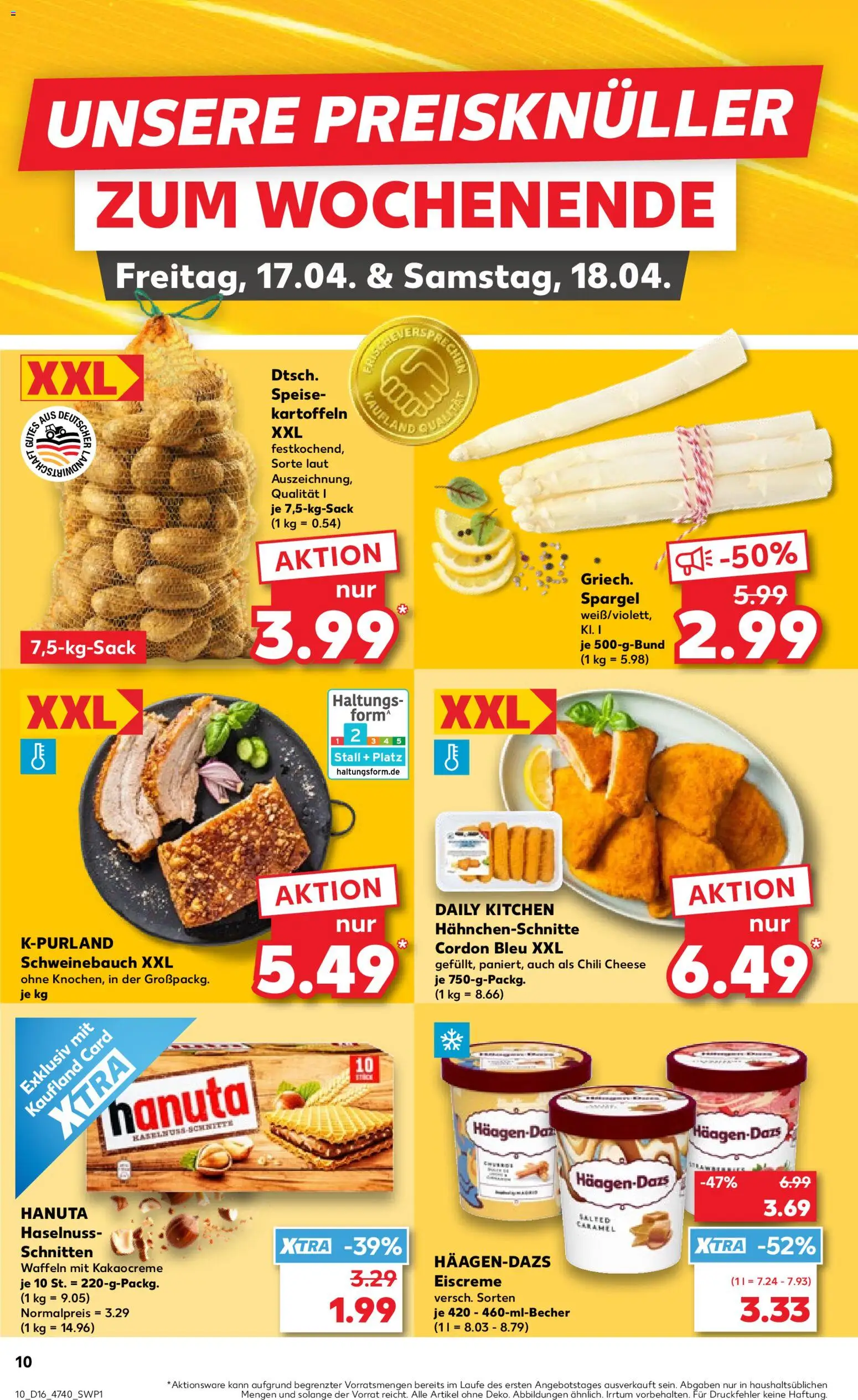 Kaufland Prospekt Hannover	 – gültig ab 16.04.2026 | Seite: 10 | Produkte: Schweinebauch, Spargel, Kartoffeln, Chili
