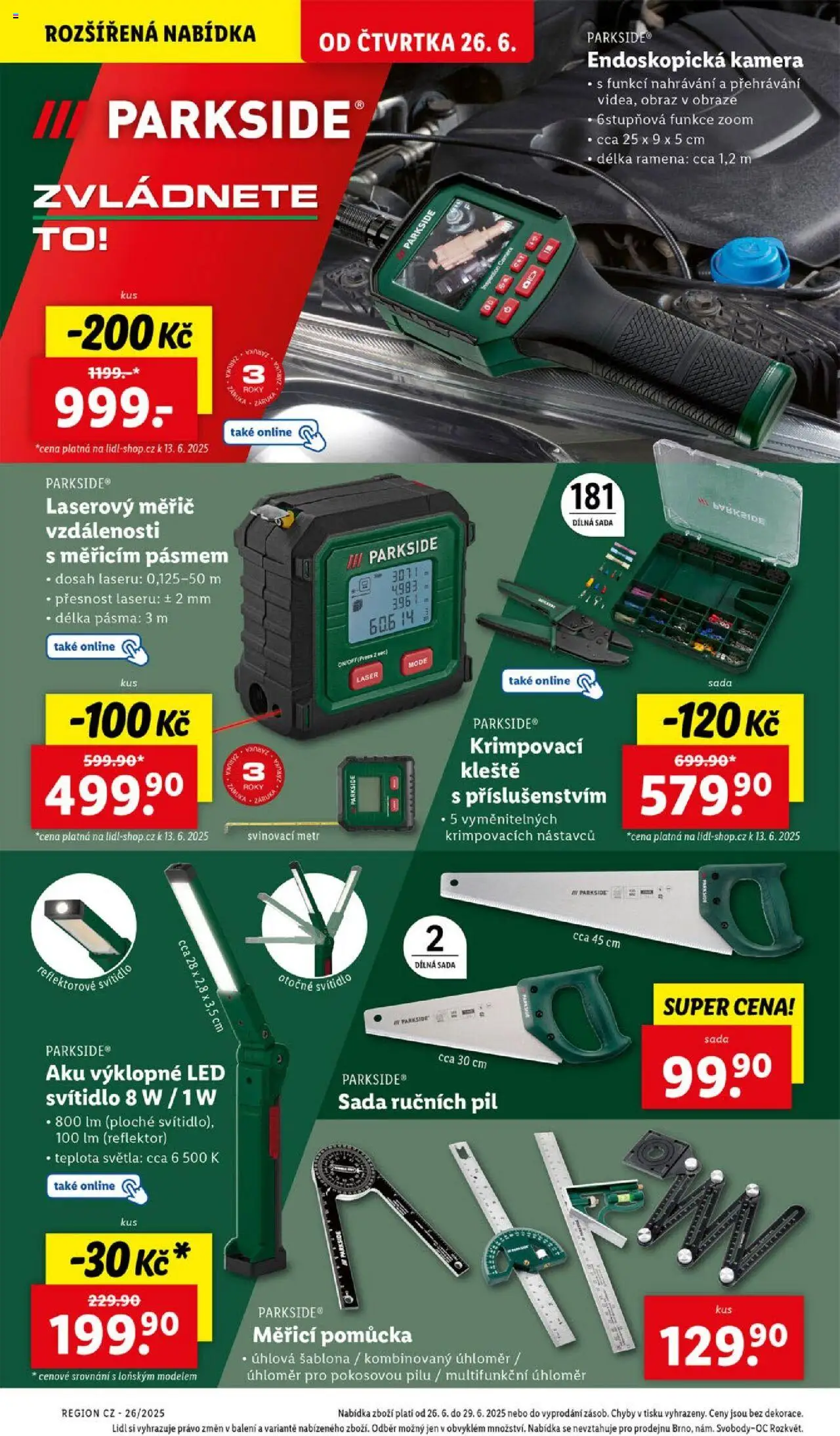 Lidl leták od 26.06.2025 | Strana: 36 | Produkty: Endoskopická kamera, Šablona, Obraz, LED