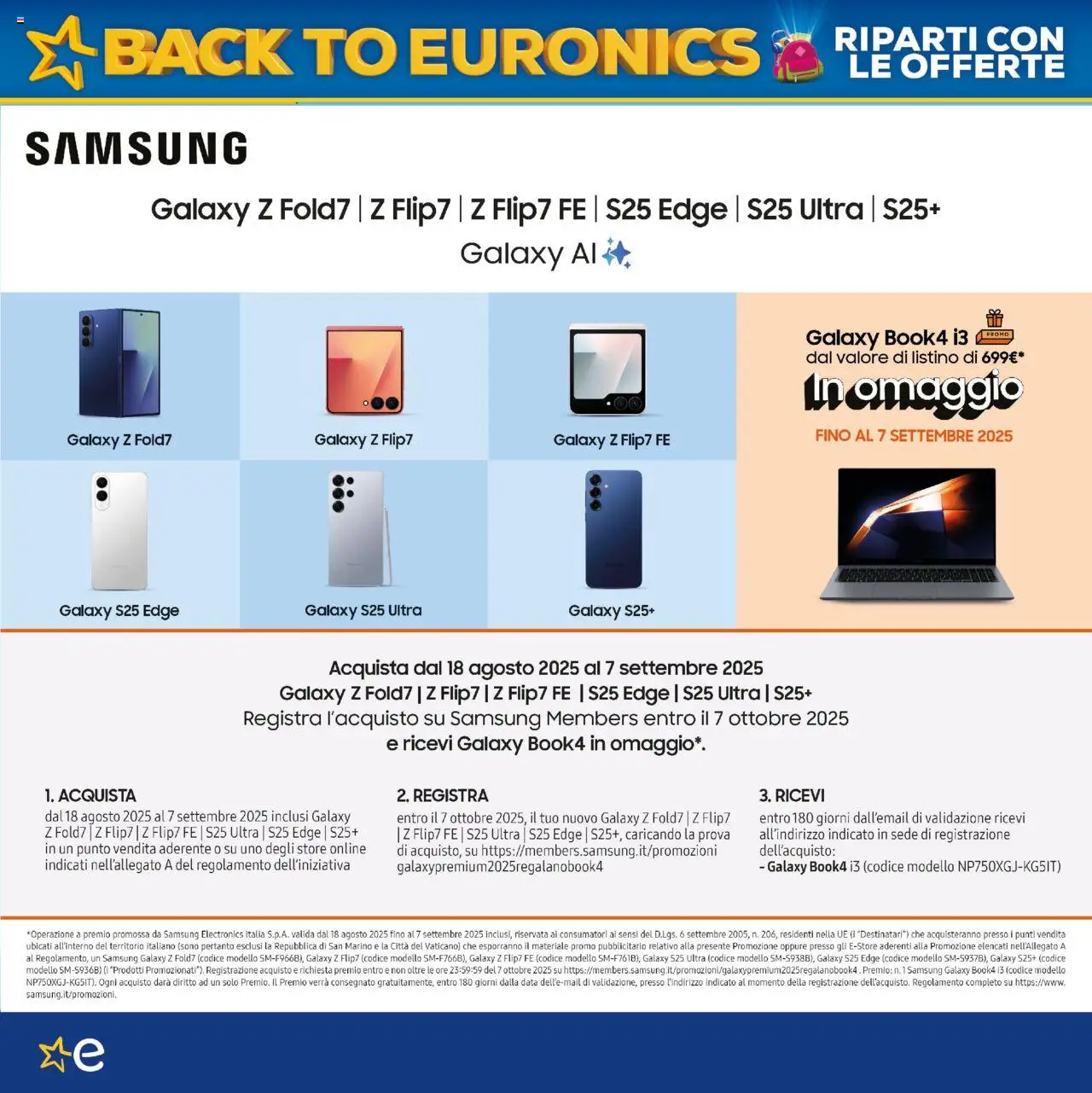 Volantino Euronics del 21.08.2025 | Pagina: 14 | Prodotti: Samsung Galaxy, Data, Samsung