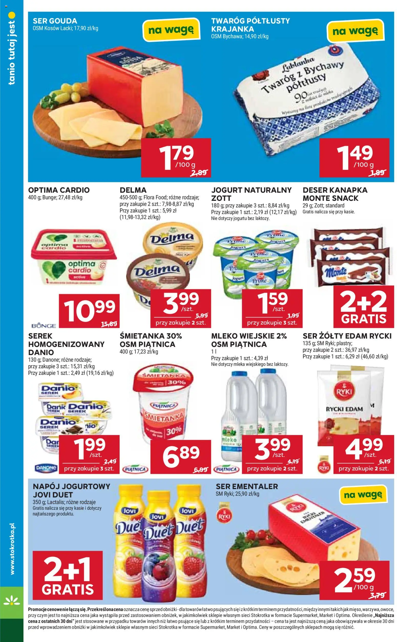 Stokrotka gazetka od 16.04.2026 | Strona: 20 | Produkty: Twaróg półtłusty, Stokrotka, Optima cardio, Jogurt