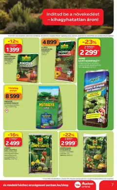 Auchan Kertészet és Szabadidő - amely érvényes a következő dátumtól: 16.04.2026 | Oldal: 7 | Termékek: Humusz
