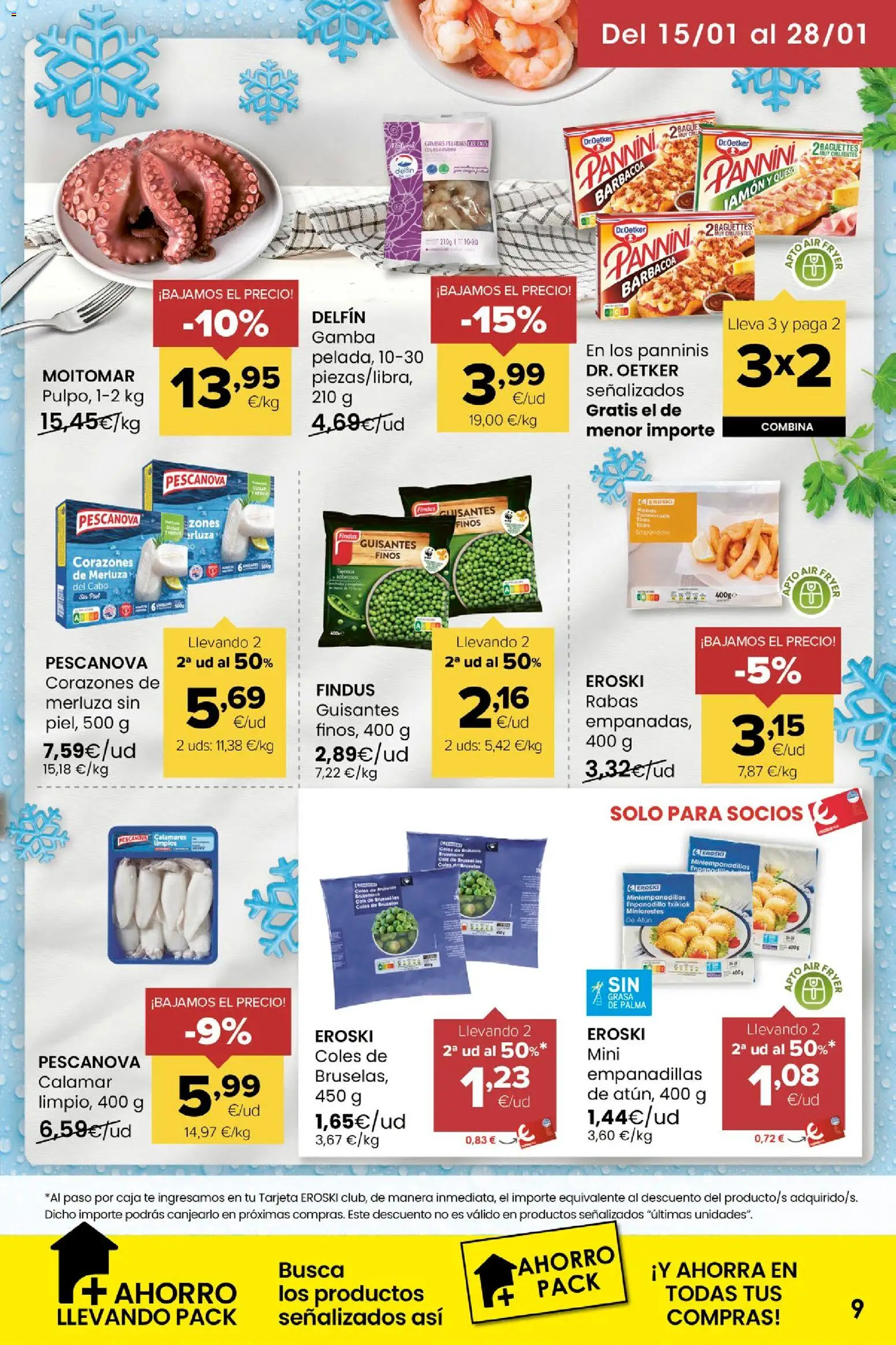 Eroski folleto │ válido desde el 15.01.2026 | Página: 9 | Productos: Calamares, Jamón, Barbacoa, Caja