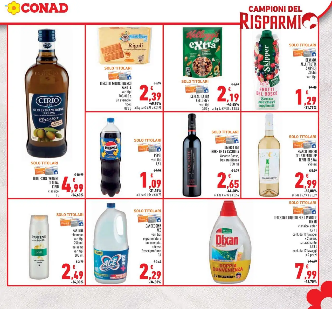 Volantino Conad del 10.09.2025 | Pagina: 3 | Prodotti: Shampoo, Cereali, Frutta, Olive