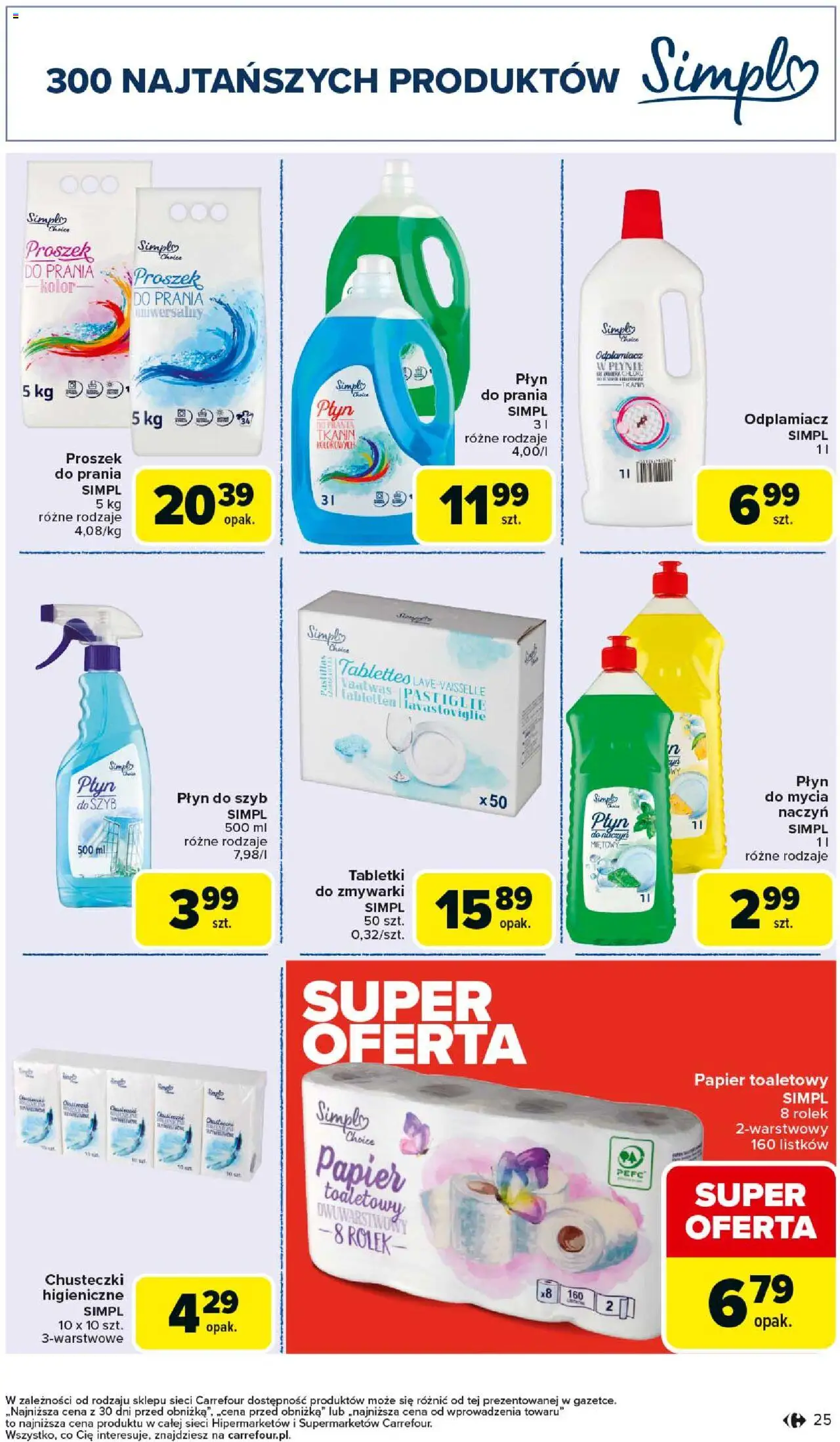 Carrefour Gazetka - Produkt Carrefour od 25.08.2025 | Strona: 25 | Produkty: Papier toaletowy, Chusteczki higieniczne, Odplamiacz, Tabletki do zmywarki