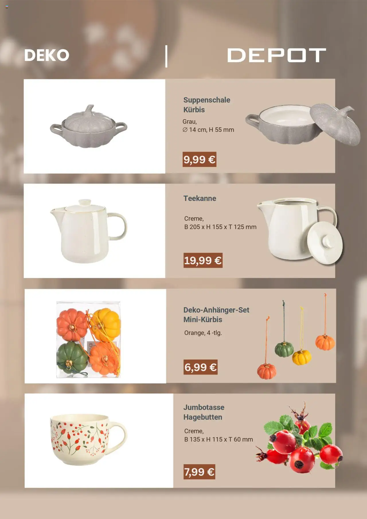 Depot Prospekt 	 – gültig ab 02.10.2025 | Seite: 4 | Produkte: Teekanne, Kürbis
