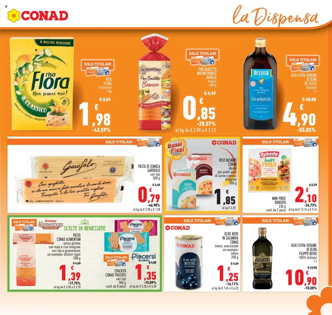 Volantino Conad del 14.08.2025 | Pagina: 9 | Prodotti: Riso, Olio, Pasta, Mais