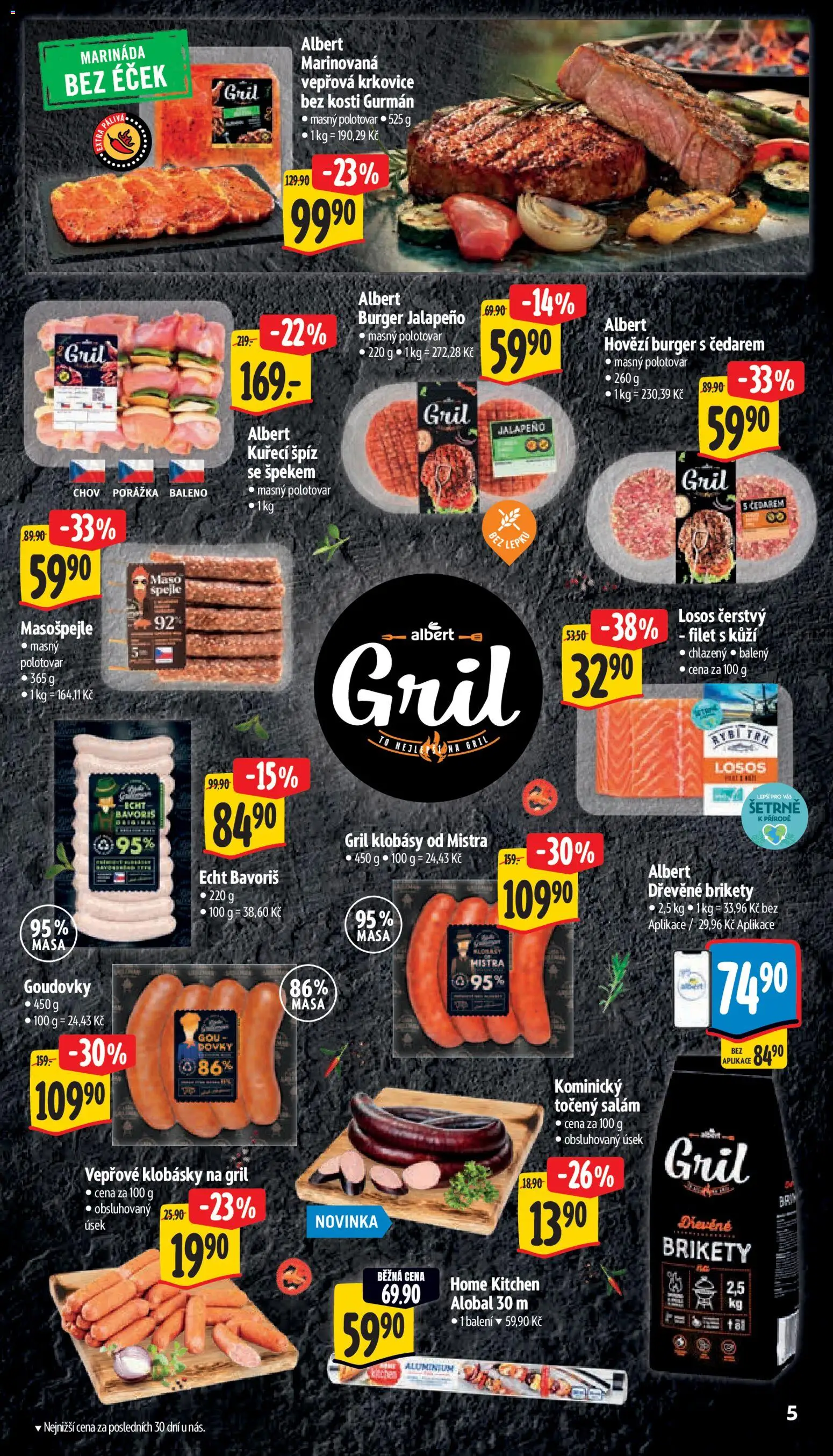 Albert leták - Supermarket od 15.04.2026 | Strana: 11 | Produkty: Hovězí, Klobásy, Točený salám, Krkovice
