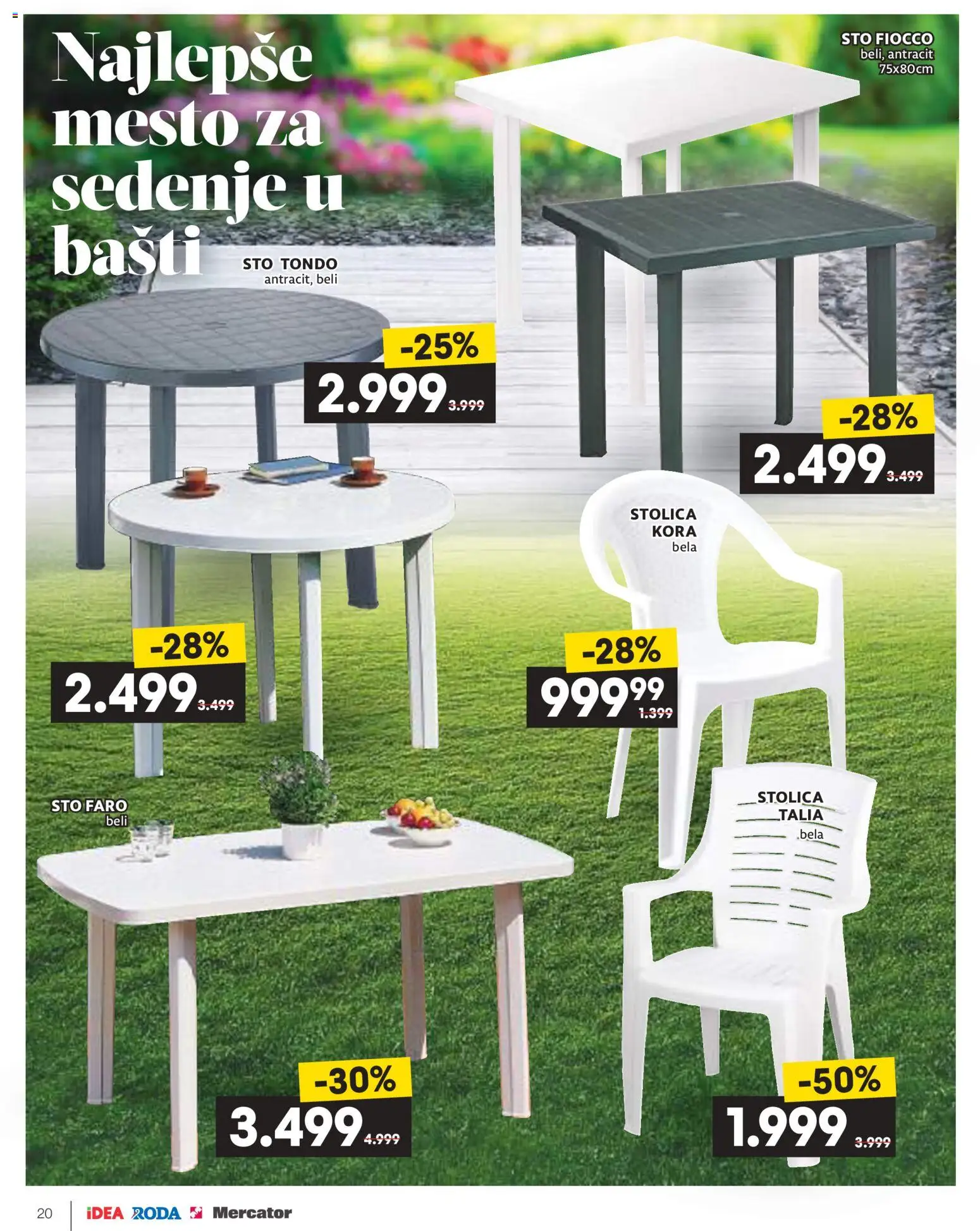 Roda katalog - važi od 09.04.2026 | Strana: 20 | Proizvode: Sto, Stolica