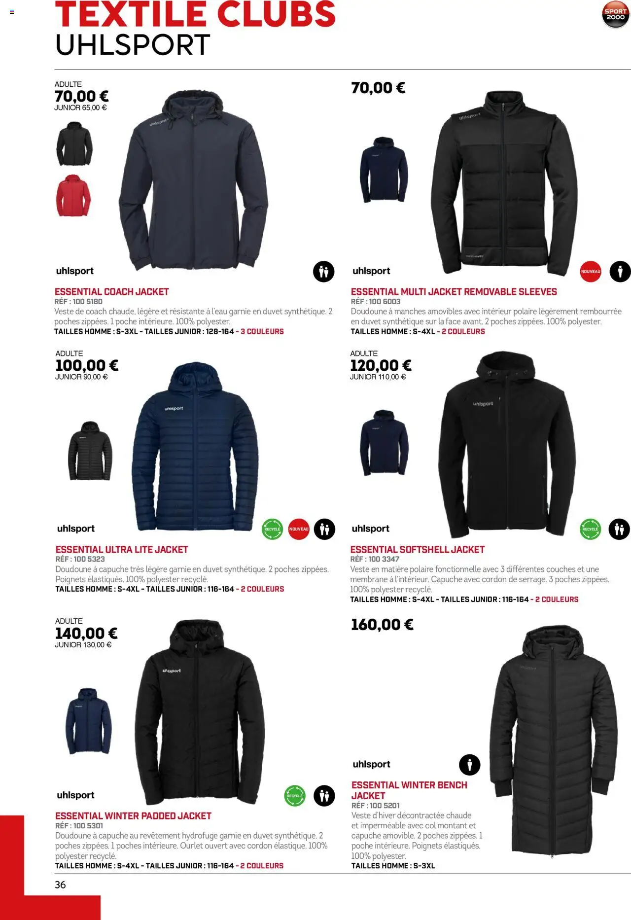 {H1} | Page: 36 | Produits: Couches, Veste, Doudoune