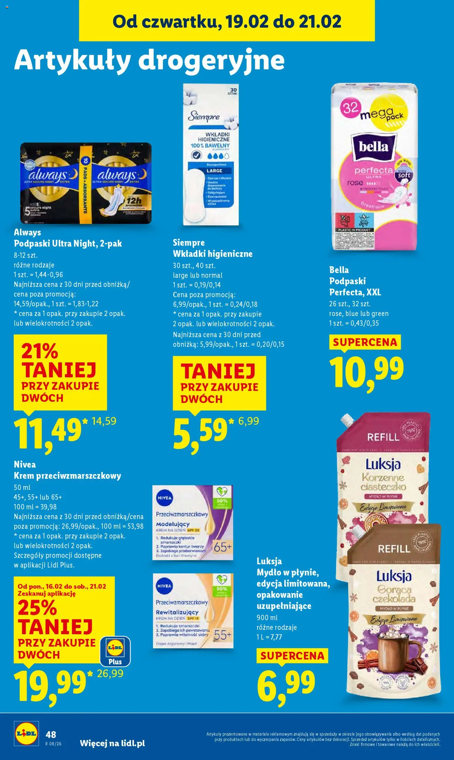 Lidl Polsko leták od 19.02.2026 | Strana: 48 | Produkty: Mýdlo, Nivea, Krém